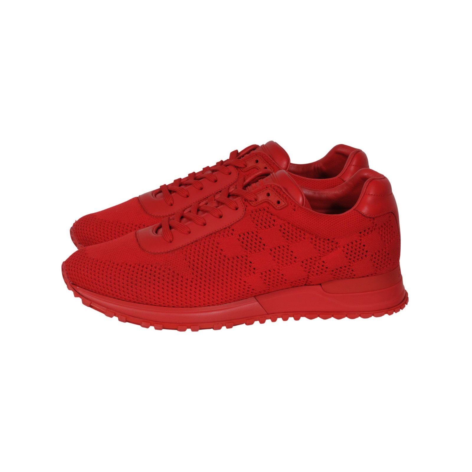 Louis Vuitton Runaway Damier Sneakers Red Size US 7 / EU 40 - 4 Thumbnail