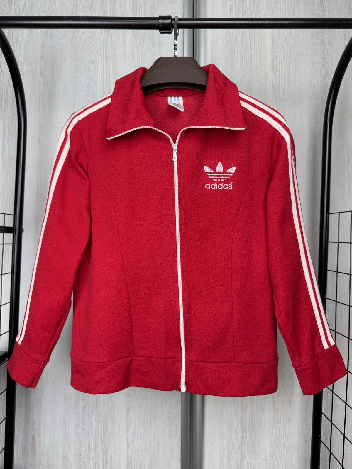 Adidas Adidas Originals Vintage 80s Red Track Suit Jacket Pants Size US XS / EU 42 / 0 - 5 Thumbnail