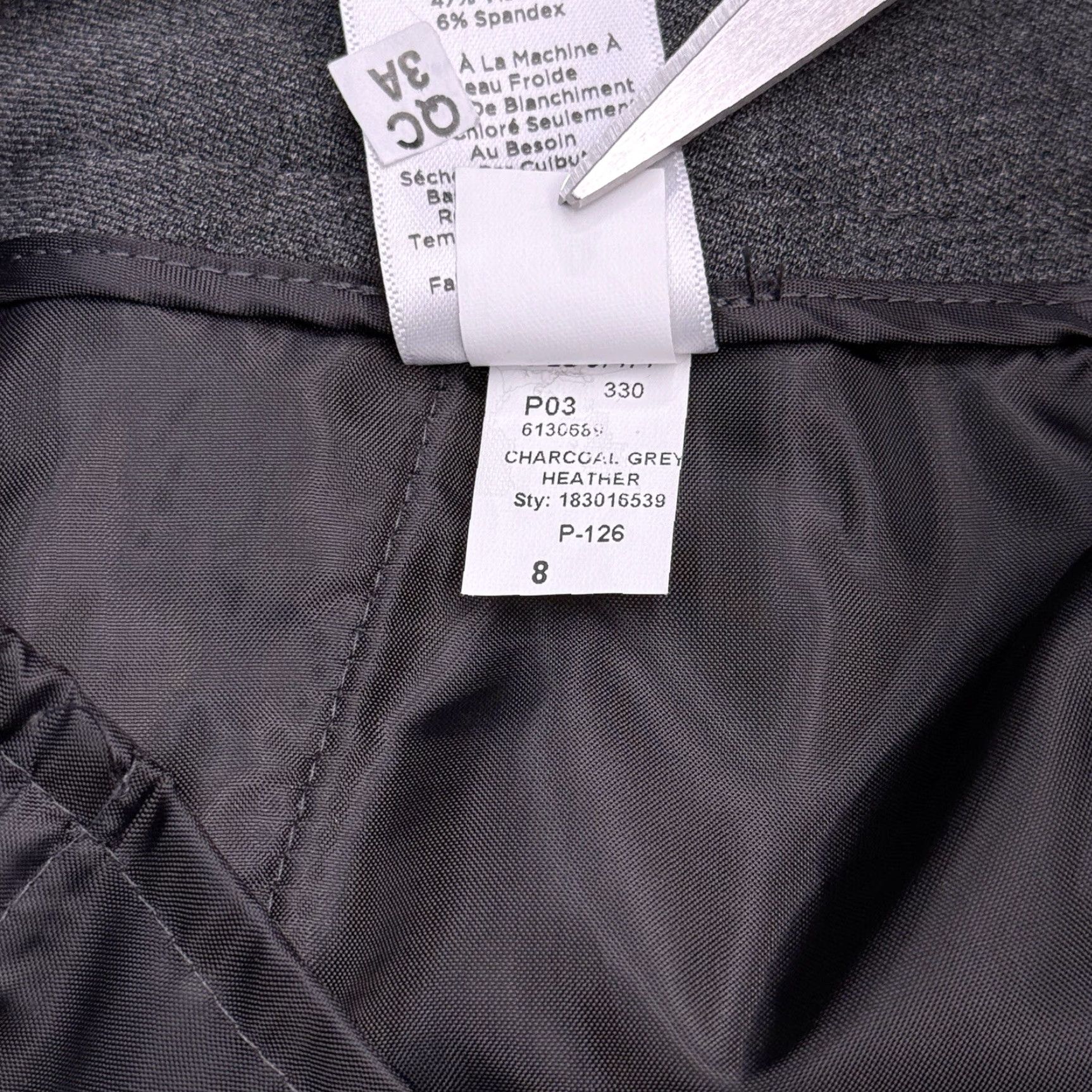 Talbots Talbots Pants Womens 8 Charcoal Heather Gray Full Length New Bootcut Stretch Dress Pants Fall Size 30" / US 8 / IT 44 - 7 Thumbnail