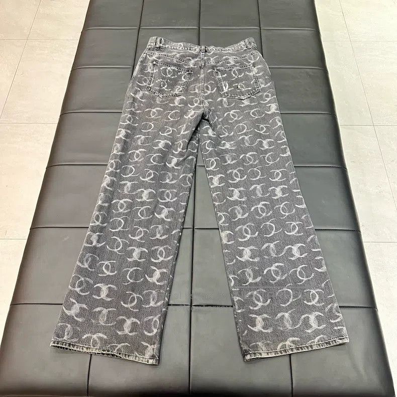Chanel Chanel Black sequin denim wide-leg trousers Size 27" / US 4 / IT 40 - 7 Thumbnail