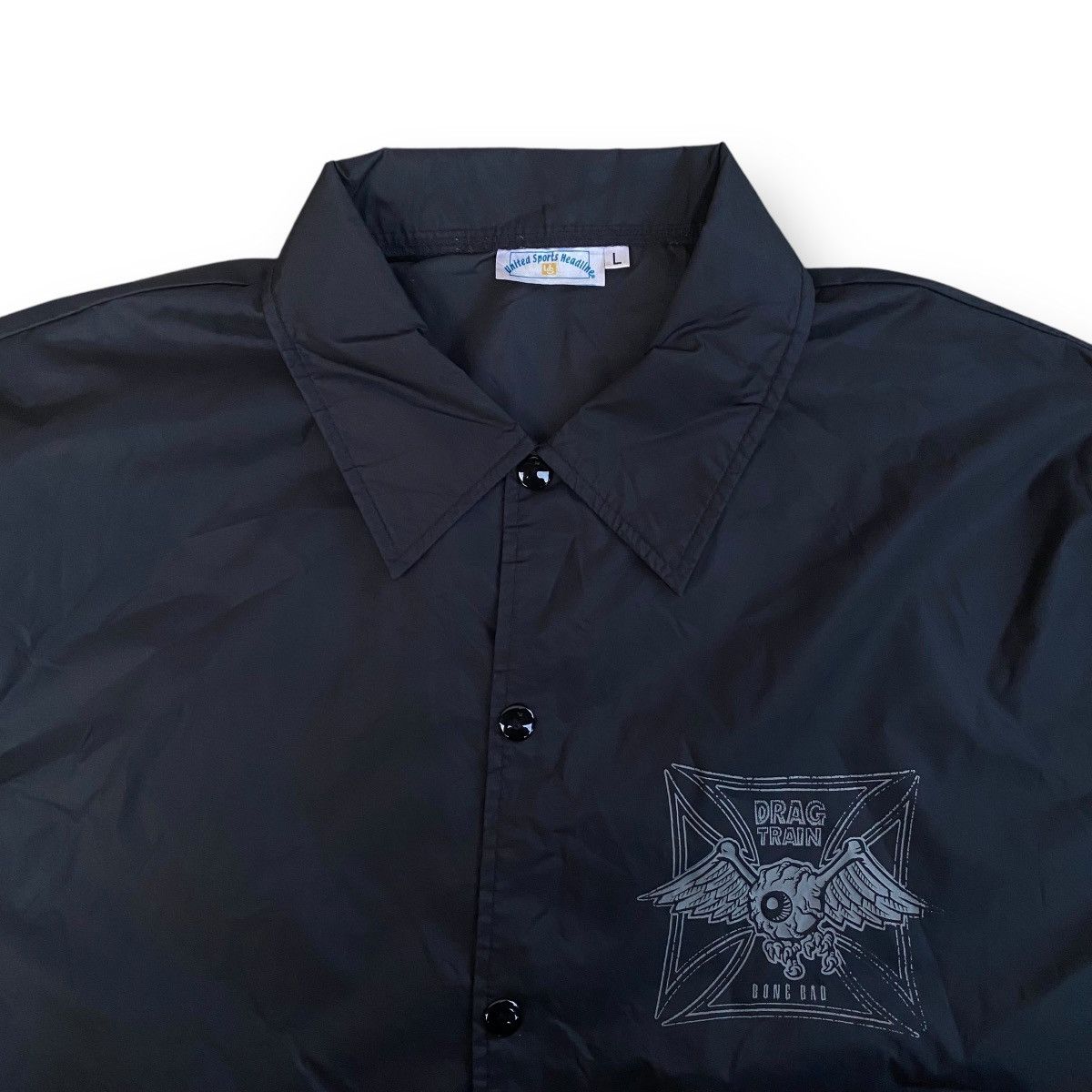 Japanese Brand × Vintage Vintage 90s Drag Train Bone Bad Light Coach Jacket. #E1 Size US L / EU 52-54 / 3 - 4 Thumbnail