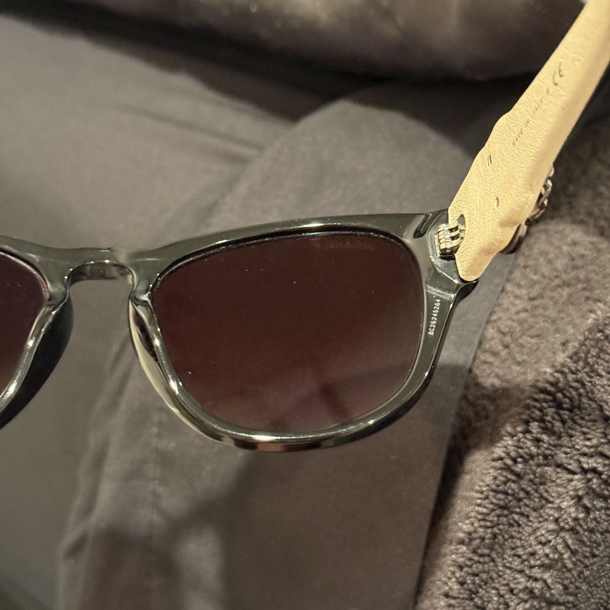 Chanel Chanel 5455-Q-B Black Acetate & Beige Leather Sunglasses Size ONE SIZE - 16 Thumbnail