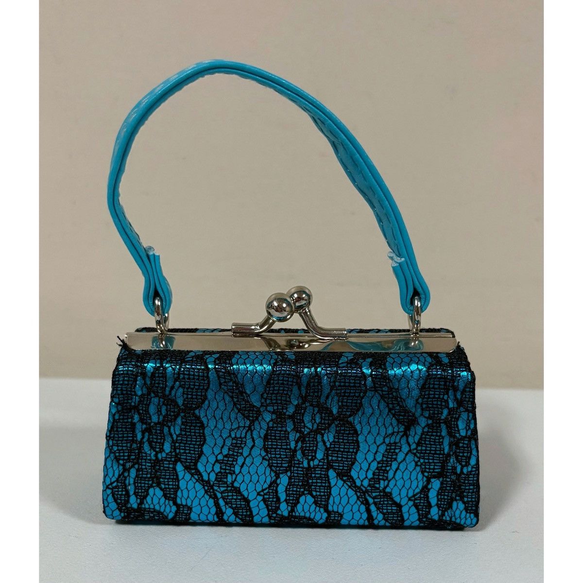 Japanese Brand × Vintage Blue Black Lace Mini Purse Bag Pocketbook 4”x5” in. 💙🖤 #y2k Size ONE SIZE - 3 Thumbnail