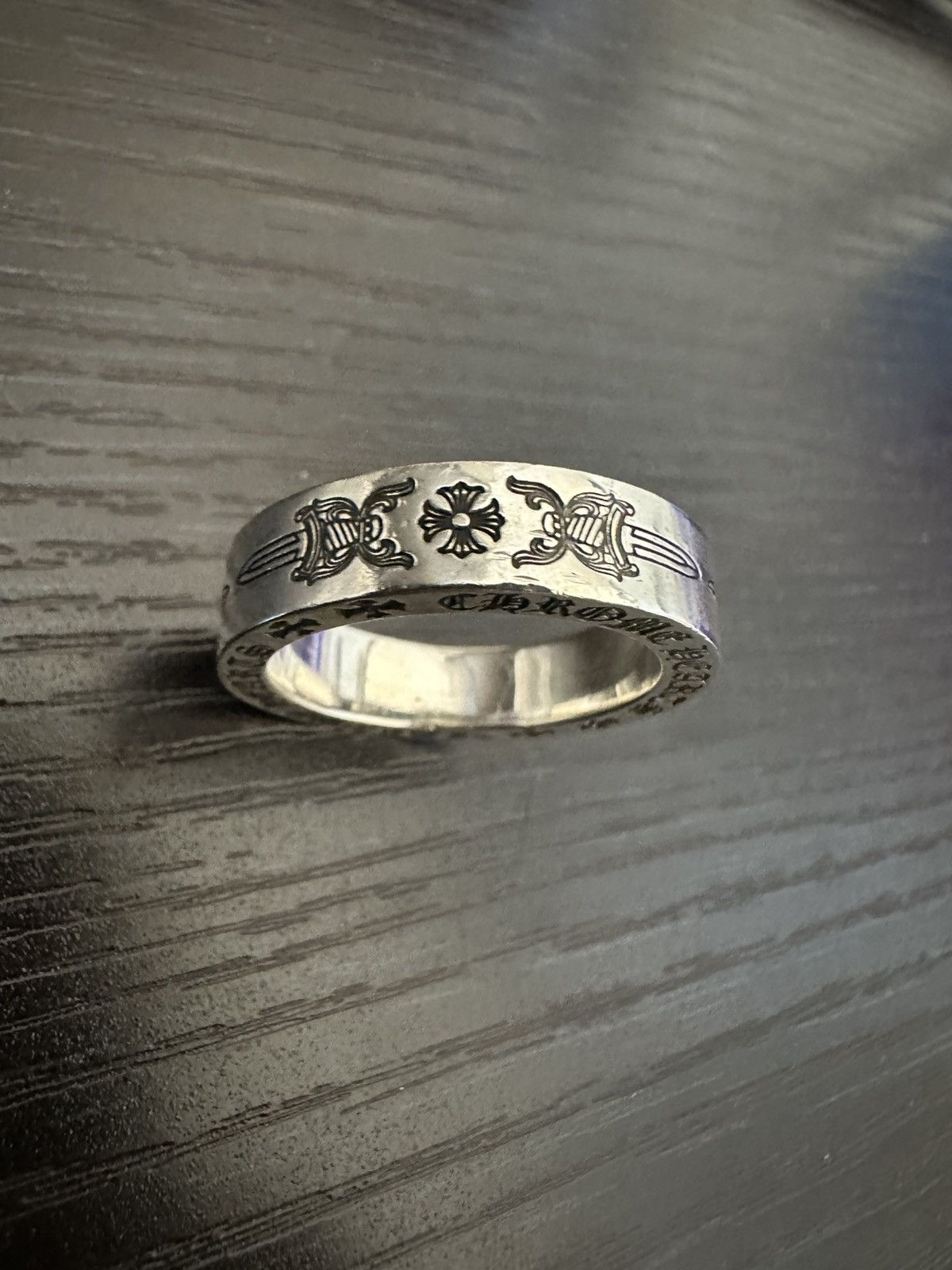 CHROME HEARTS DAGGER HEART RING size 23号