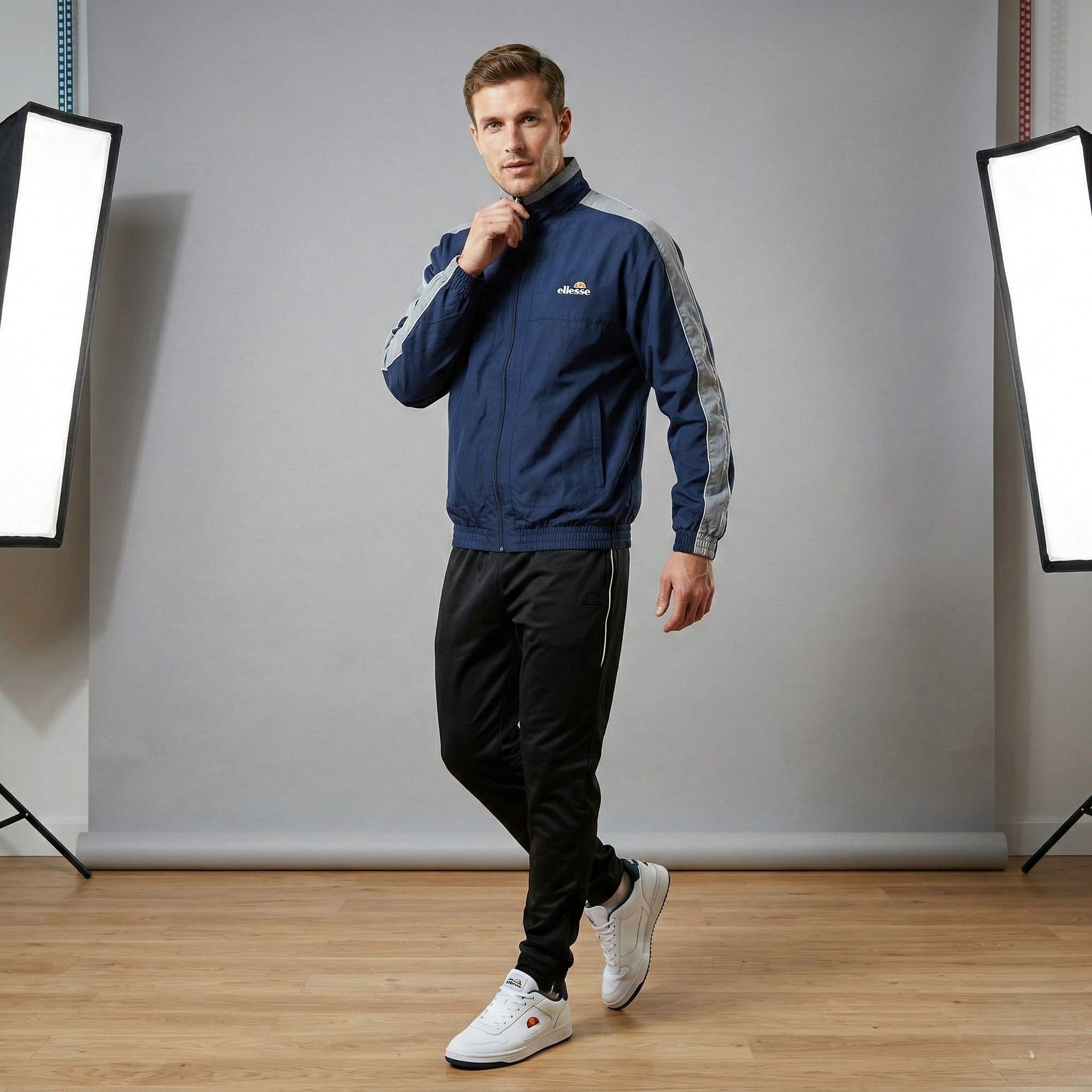 Ellesse Ellesse Men M Jacket Navy Sportswear Full Zip Retro 2781 Size US M / EU 48-50 / 2 - 1 Thumbnail