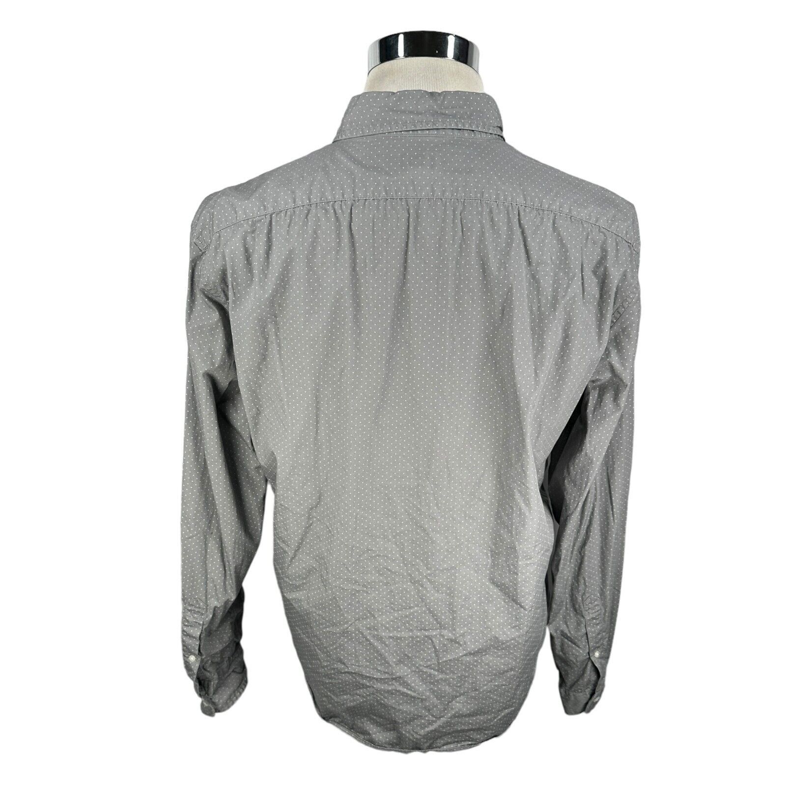 J.Crew J.Crew Shirt Men's XL Gray Polka Dot Cotton Slim Long Sleeve Size US XL / EU 56 / 4 - 4 Thumbnail