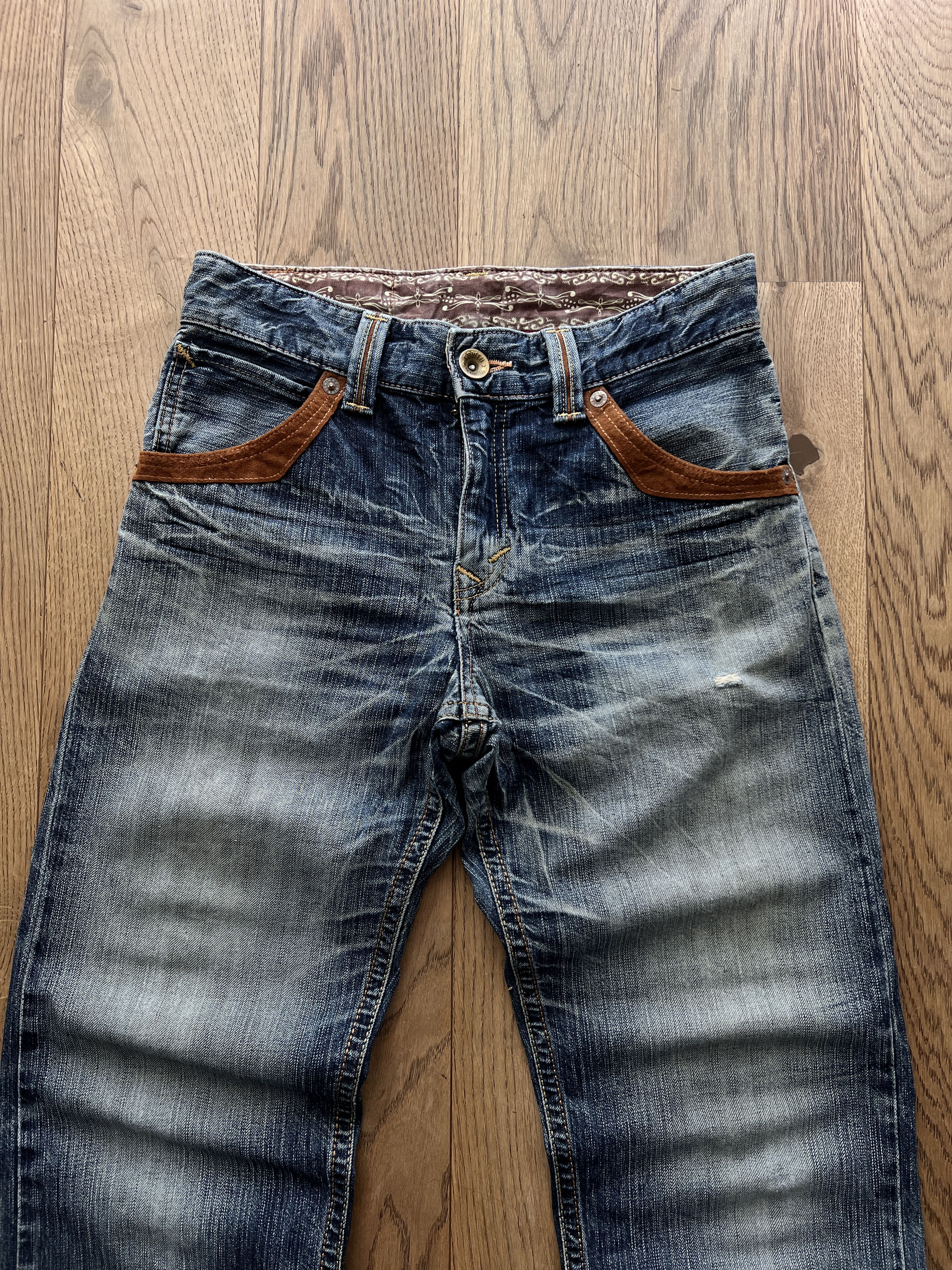 Edwin EDWIN WESTERN COWBOY DENIM JEANS DISTRESSED VINTAGE RARE Y2K Size US 29 - 4 Thumbnail