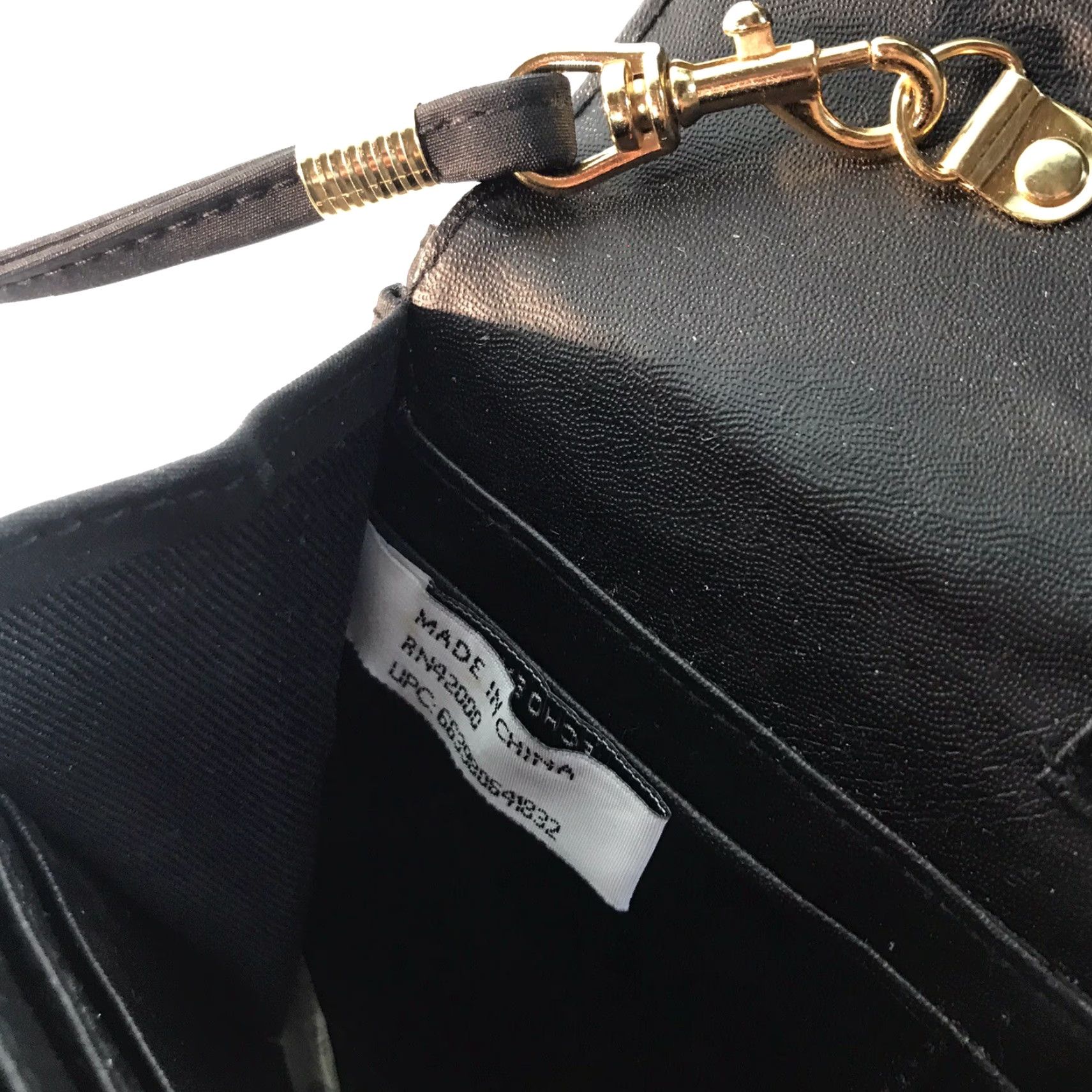 Vintage VINTAGE Crossbody Bag Women Small Black Faux Leather Microfiber Organizer Pockets 6in Travel Casual Size ONE SIZE - 5 Thumbnail