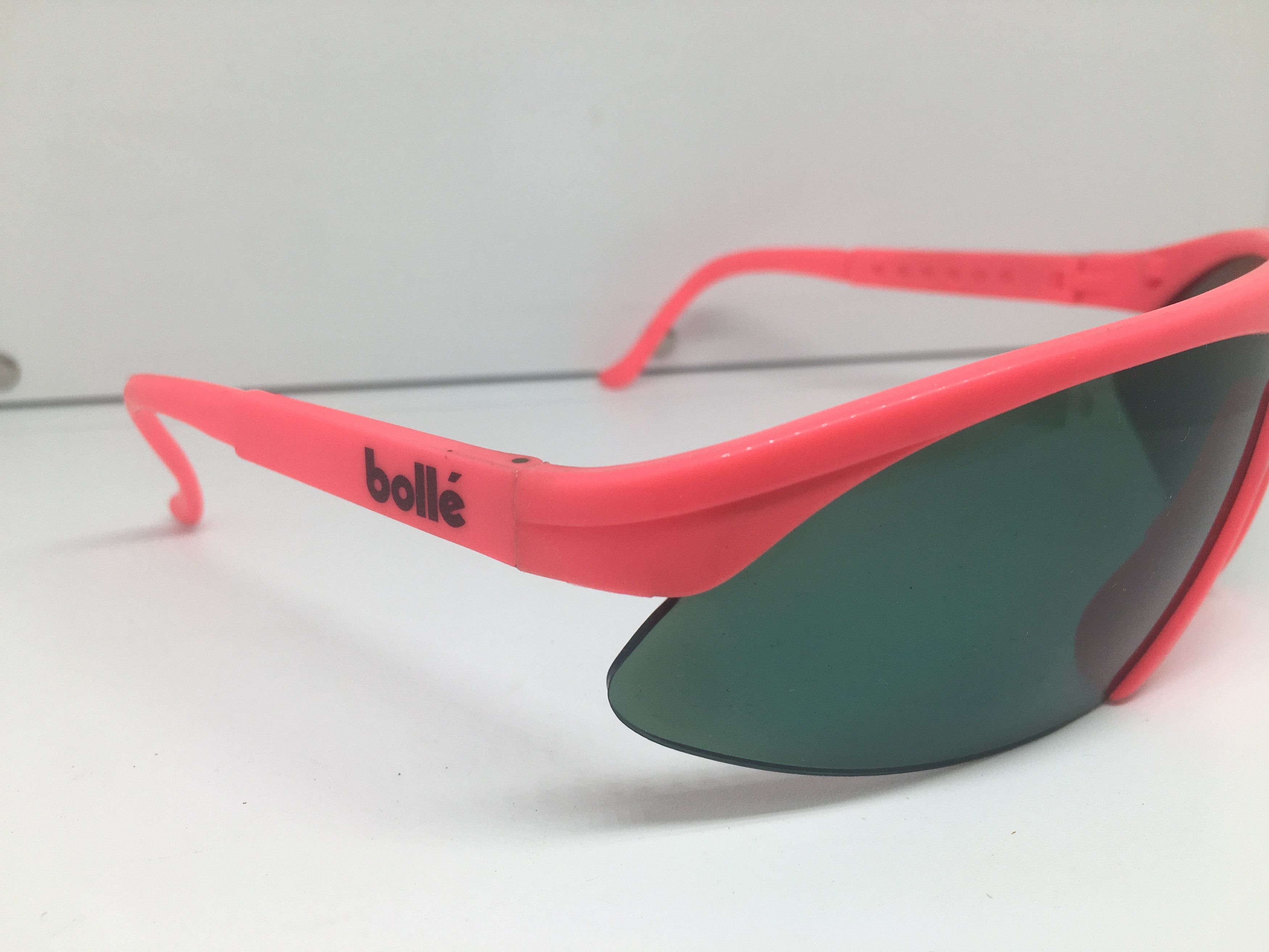 Vintage Vintage 70s Bolle Wrapped Pink Half Rim Sunglasses Frame Size ONE SIZE - 2 Thumbnail