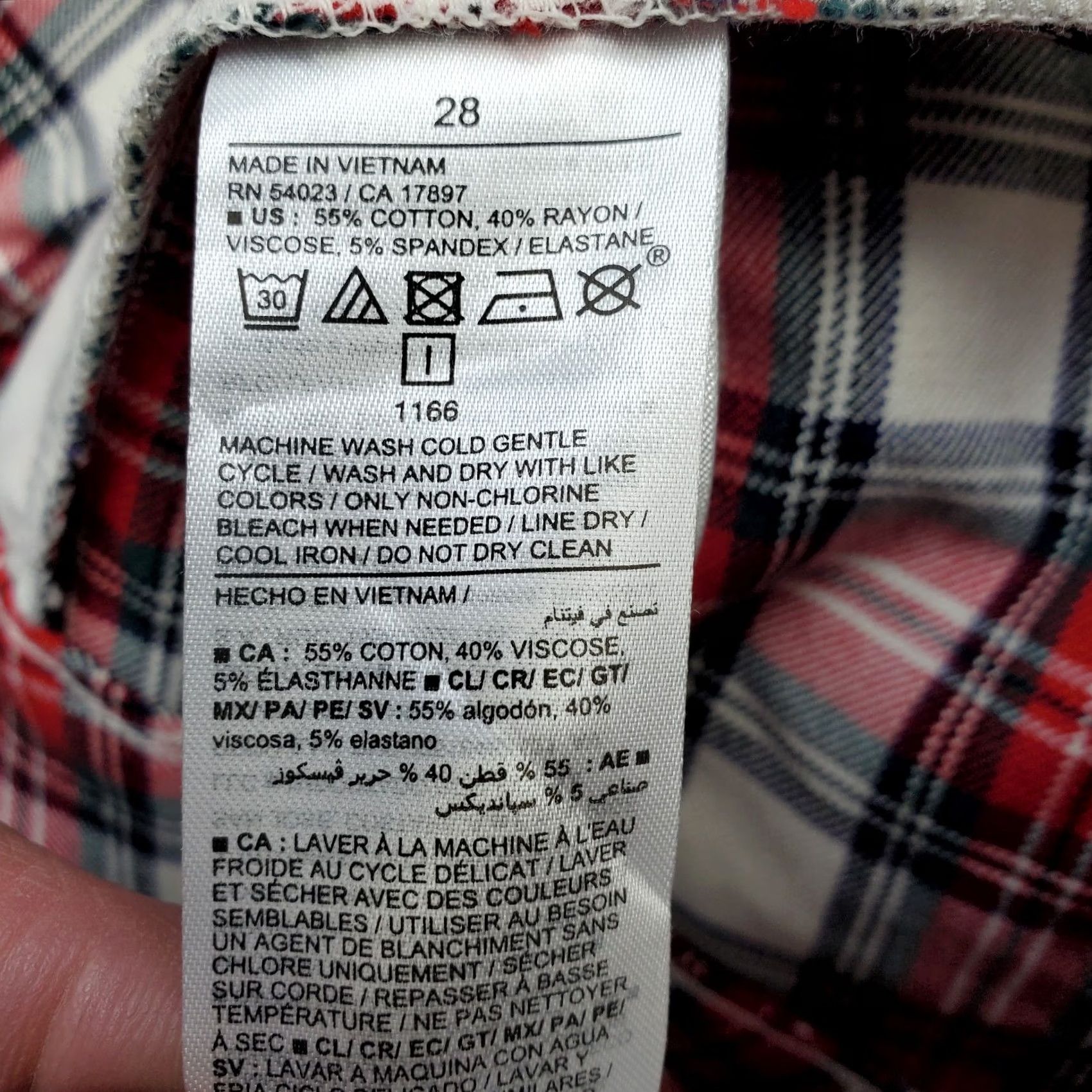 Old Navy Old Navy Women 28 Multi Plaid High Rise Pixie Skinny Pants Size 28" / US 6 / IT 42 - 7 Thumbnail