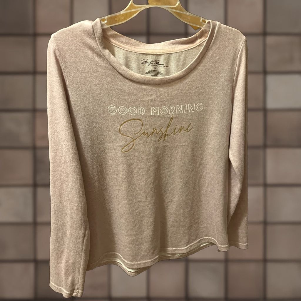 Vintage Marilyn Monroe Womens Medium Pink GOOD MORNING SUNSHINE Light Soft Sweatshirt 💋 Size M / US 6-8 / IT 42-44 - 1 Thumbnail