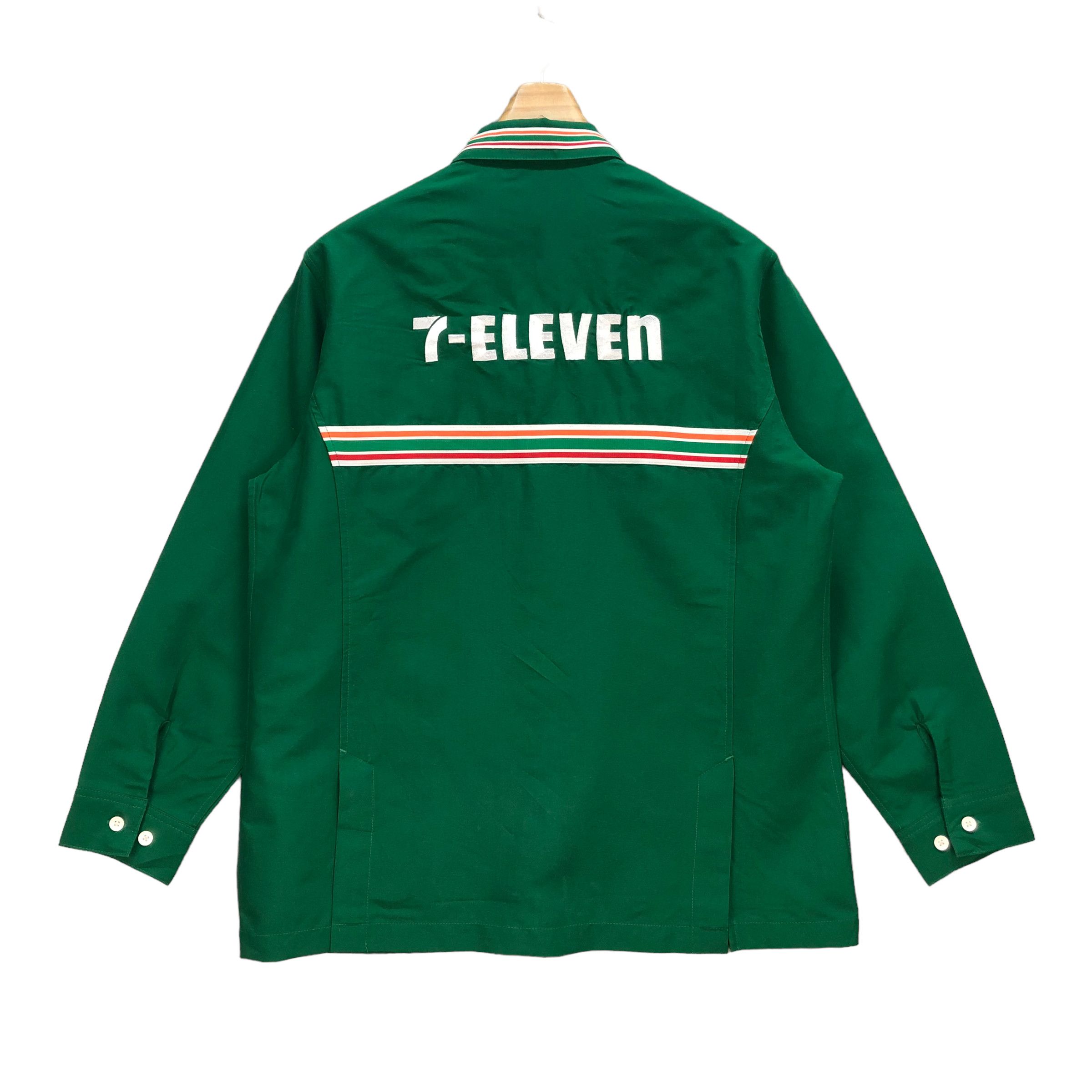 Japanese Brand 7 ELEVEN GREEN LONG SLEEVE UNIFORM JACKET #7324-129 Size US M / EU 48-50 / 2 - 8 Thumbnail
