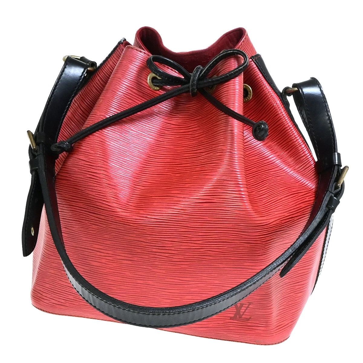 Louis Vuitton Epi Petit Noe Bicolor Shoulder Bag Red M44172, Women's