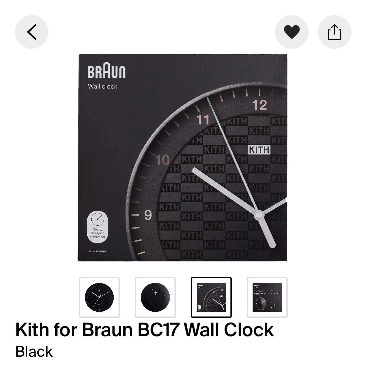 Kith Kith braun wall clock black Size ONE SIZE - 2 Thumbnail