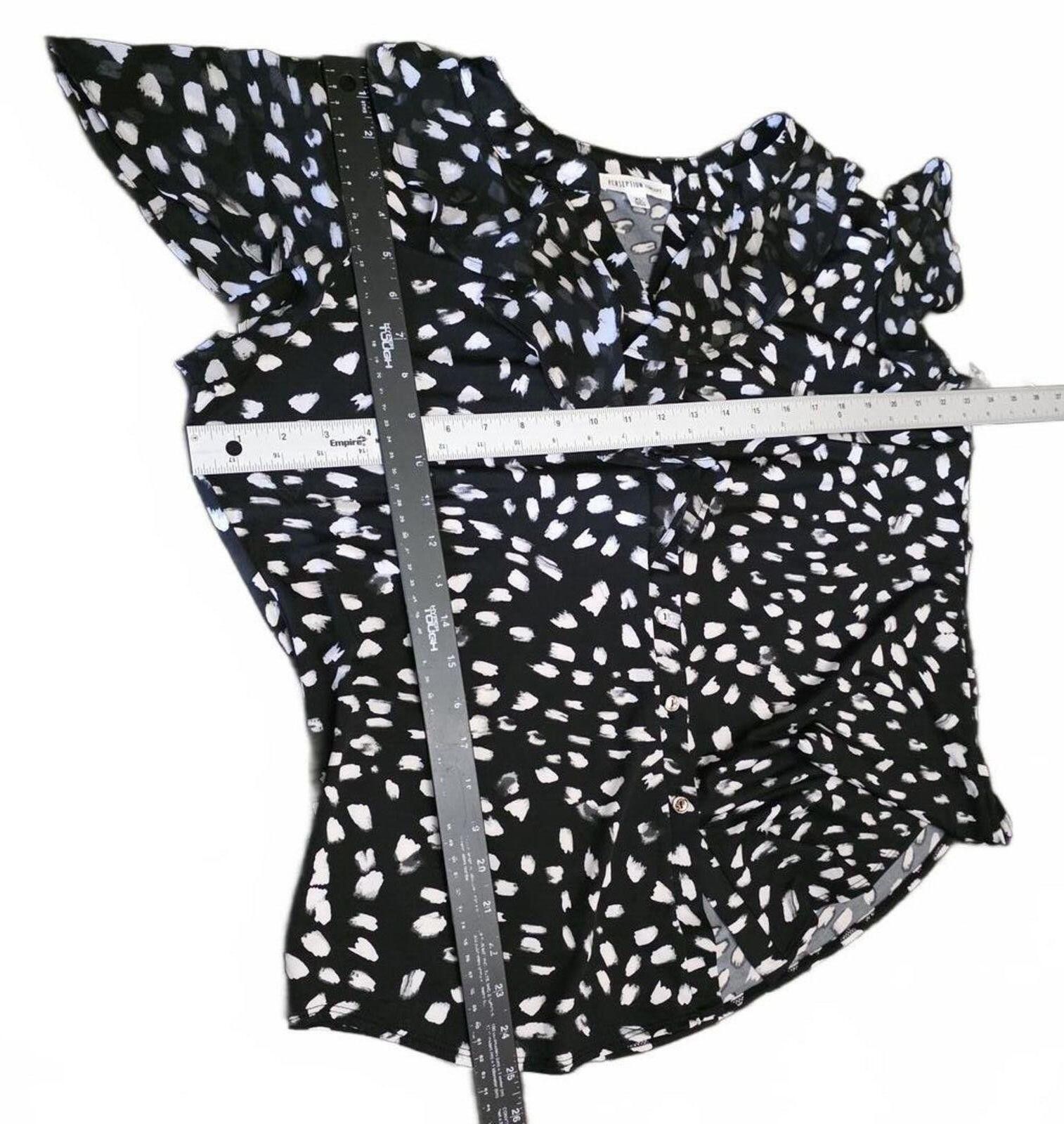 Other Perception Concept Black & White Top Blouse Shirt Sz XL NWT Size XL / US 12-14 / IT 48-50 - 7 Thumbnail
