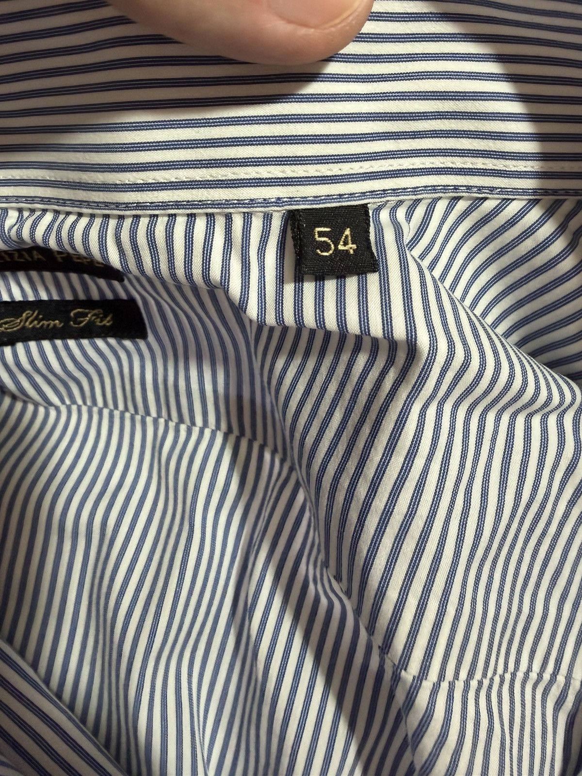 Patrizia Pepe Patrizia Pepe Blue and white Stripped Shirt Size US L / EU 52-54 / 3 - 5 Thumbnail