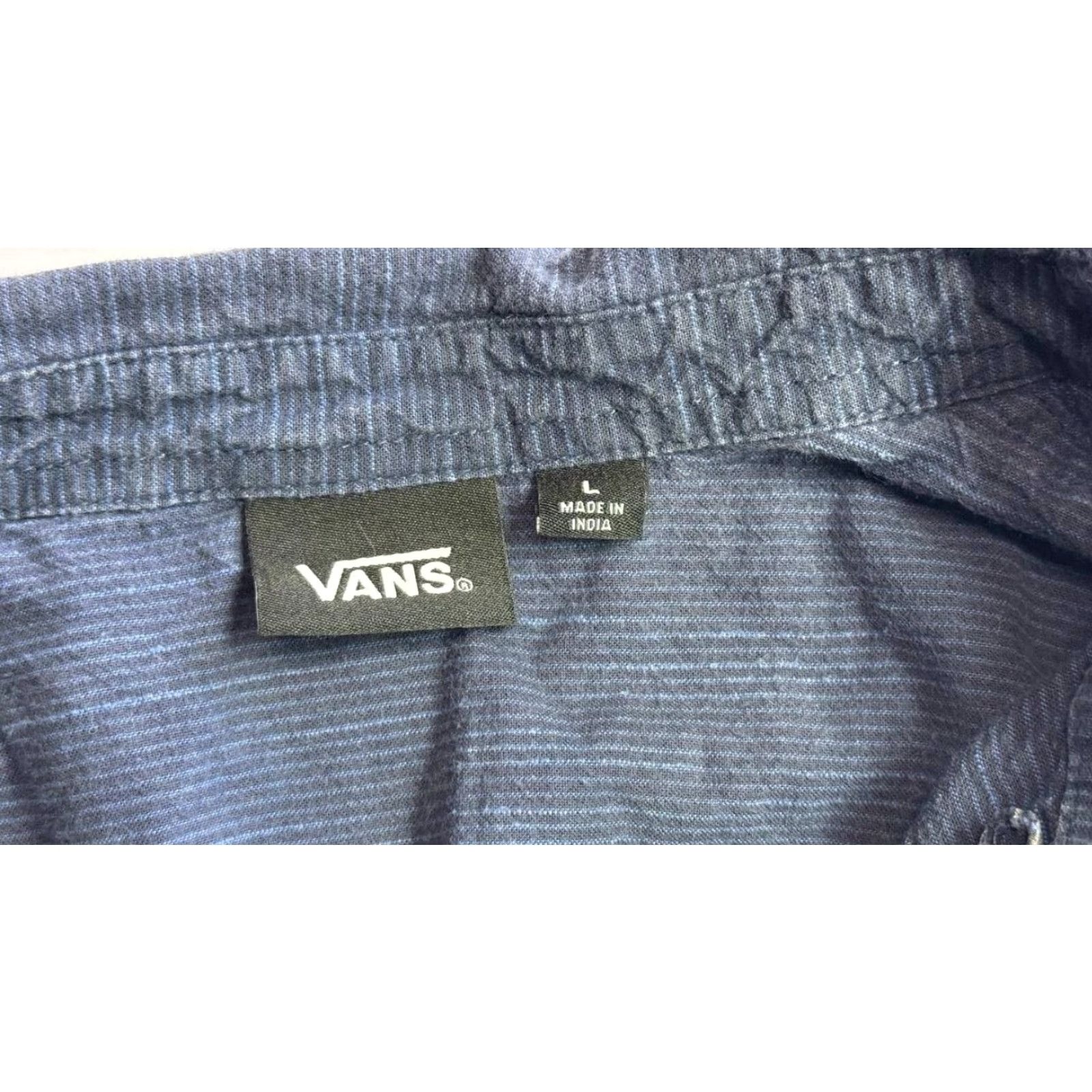 Vans VANS Button-Up Shirt Blue Long Sleeve Men L Slim Casual Shirt Size US L / EU 52-54 / 3 - 6 Thumbnail