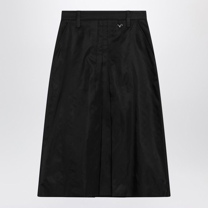 Prada Prada Black Flared Re-Nylon Skirt | Grailed