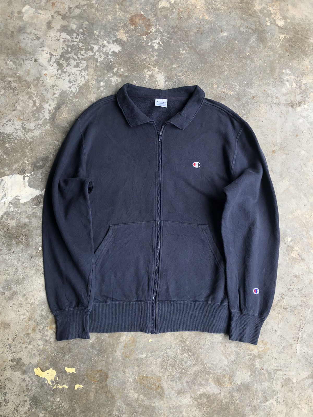 Champion × Vintage Vintage 90s Champion Small Embroidery Logo Zipper Sweater Size US M / EU 48-50 / 2 - 2 Thumbnail