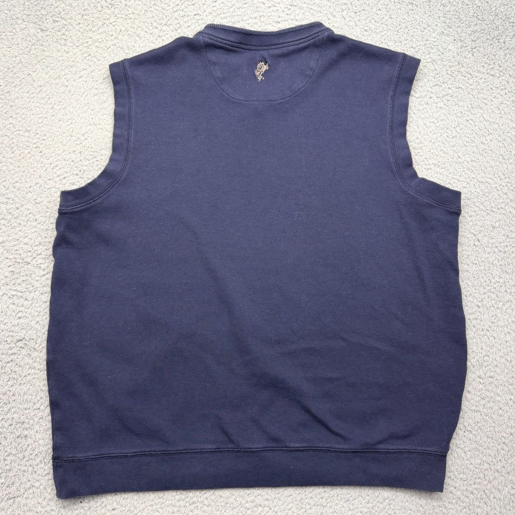 Vintage Ashworth 104 Mens Large Sleeveless V-Neck Blue Cotton Sweater Vest AM 5120BSB Size US L / EU 52-54 / 3 - 2 Thumbnail