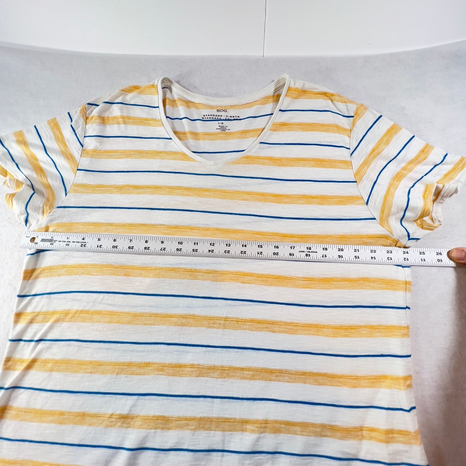 Bdg BDG Urban Outfitters V-Neck Shirt Woman L Blue Yellow Stripe Size L / US 10 / IT 46 - 6 Thumbnail