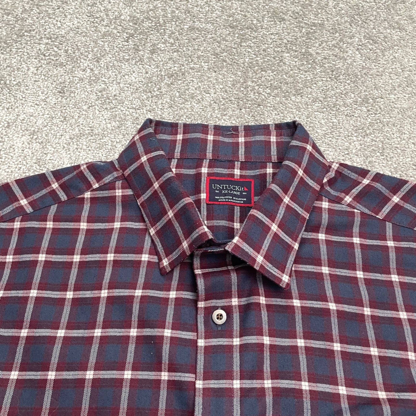 UNTUCKit UNTUCKit Flannel Shirt Mens XXL Multicolor Plaid Long Sleeve Button Down Casual Top Size US XXL / EU 58 / 5 - 3 Thumbnail
