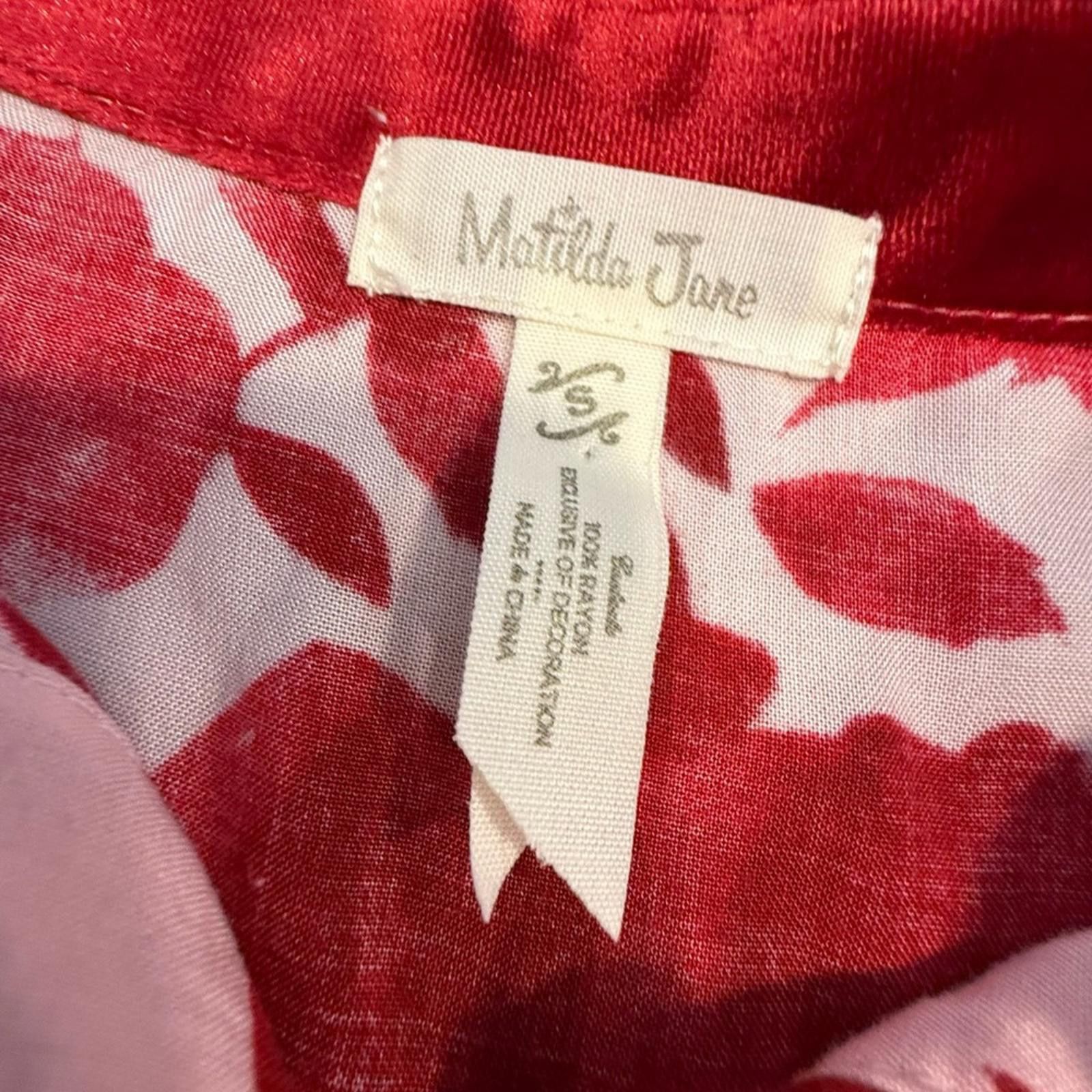 Other Matilda Jane floral pink & red rose boho ruffled top SZ SM Size S / US 4 / IT 40 - 6 Thumbnail