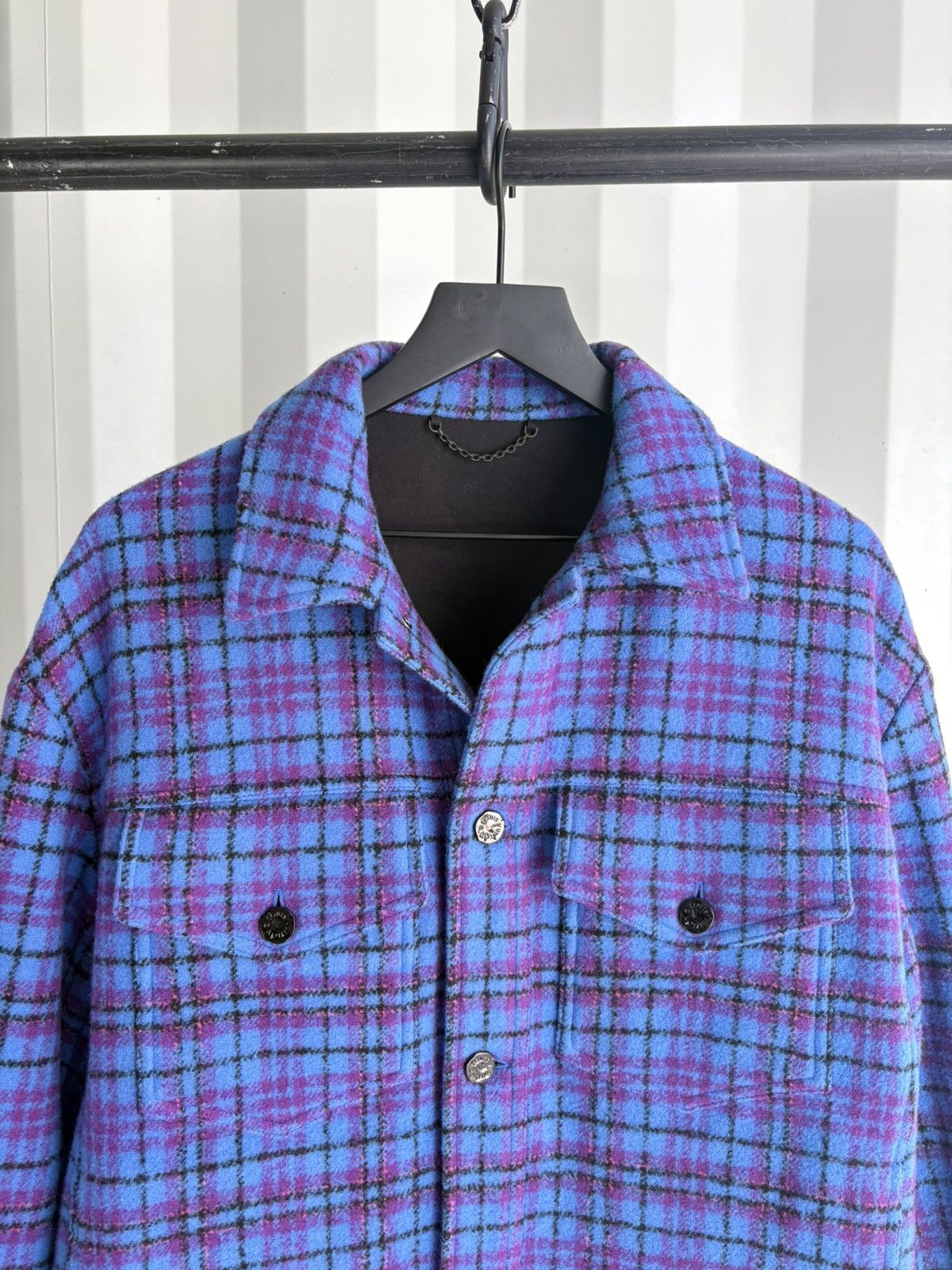 Louis Vuitton Oversize Blue Trucker Flannel Jacket Size US M / EU 48-50 / 2 - 2 Thumbnail