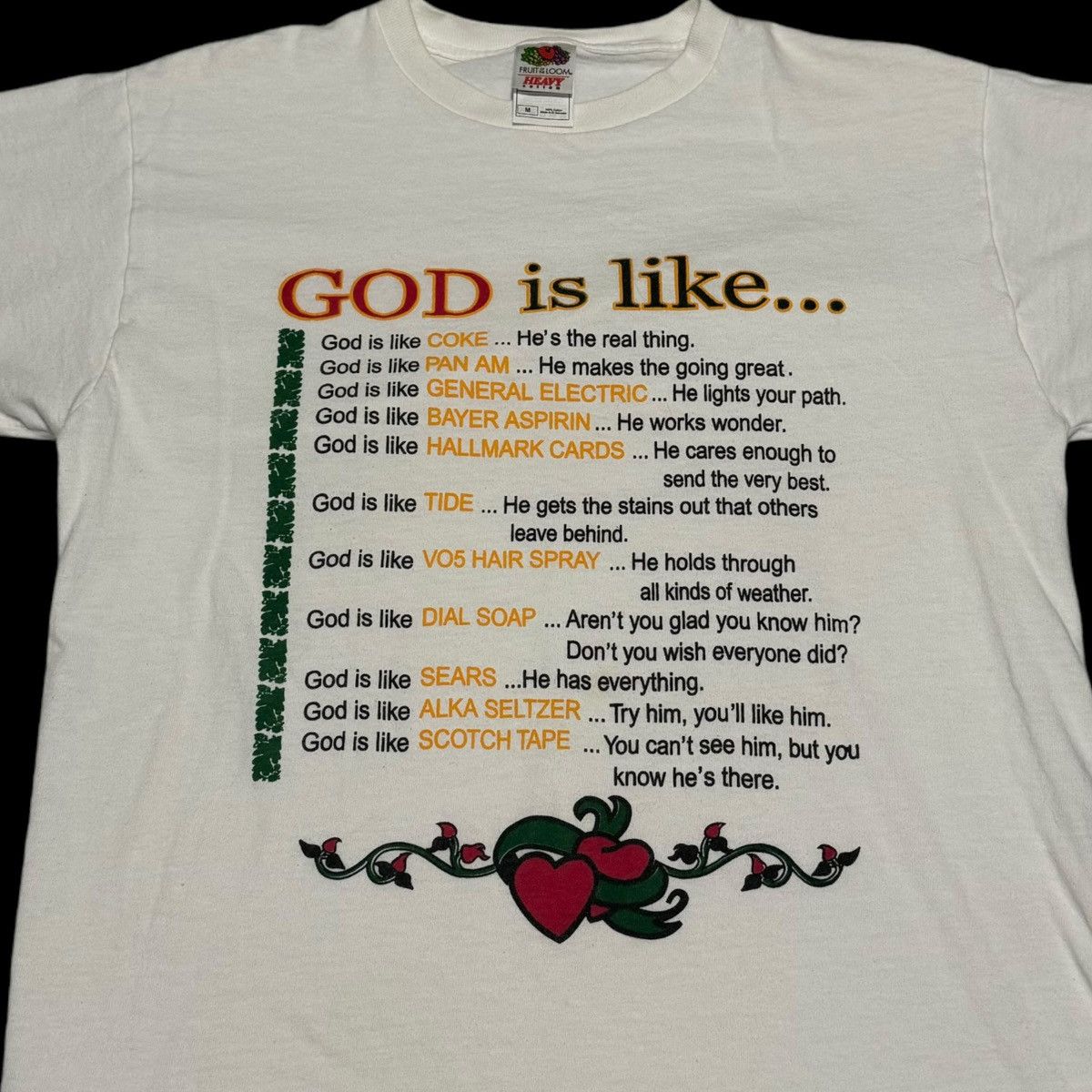 Fruit Of The Loom × Vintage Vintage Fruit of the Loom God Religion Jesus White Shirt M Size US M / EU 48-50 / 2 - 2 Thumbnail