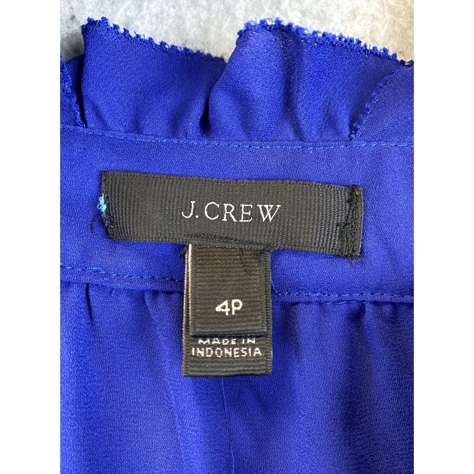 J.Crew J.CREW Shirt Tank Adult 4P Ladies Blue Cotton Ruffled Sleeveless Round Neck Casual 4P Women Size S / US 4 / IT 40 - 5 Thumbnail