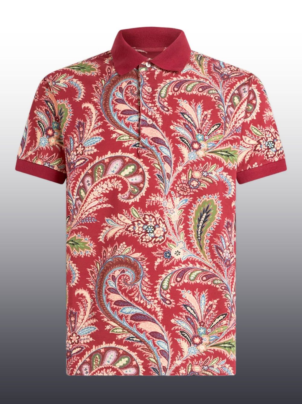 Other Paisley-Print Cotton Polo Shirt – Classic Short Sleeve Polo Size US M / EU 48-50 / 2 - 5 Thumbnail