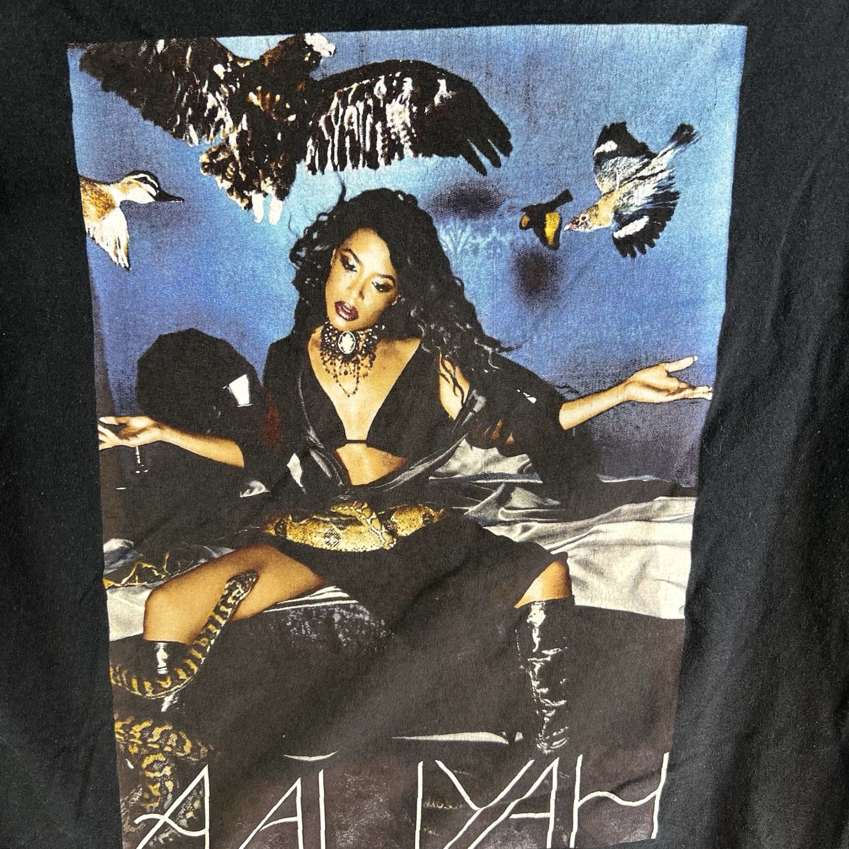 Ripple Junction VINTAGE Ripple Junction Aaliyah T-Shirt Adult Large Black Music 90s Fan Size US L / EU 52-54 / 3 - 2 Thumbnail