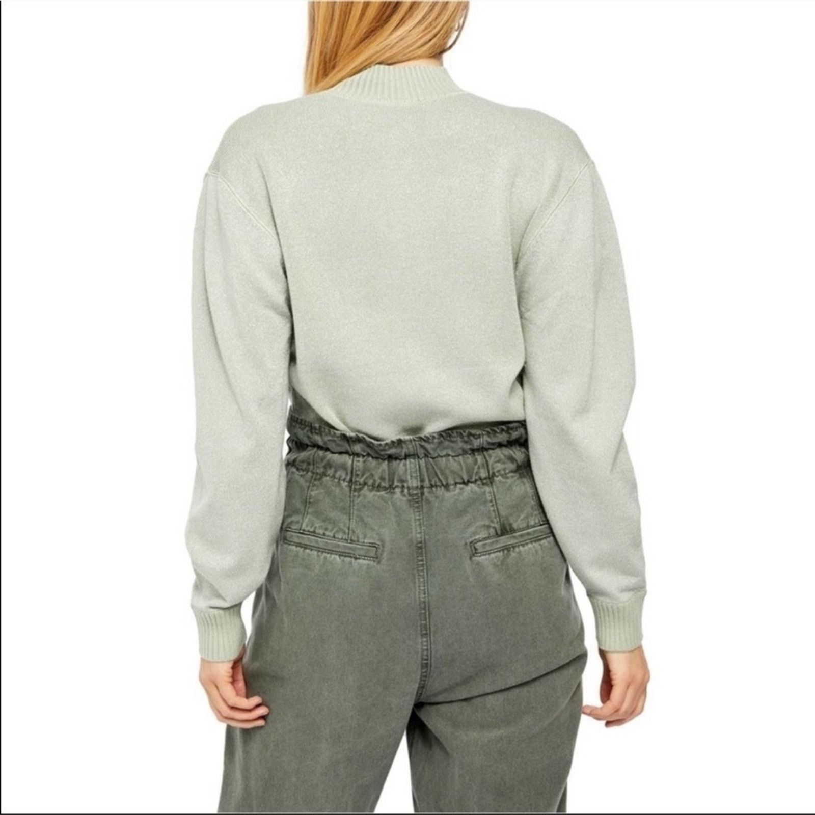 Free People Free People Starry Night Shimmer Pullover Mock Neck Sweater Size L / US 10 / IT 46 - 4 Thumbnail