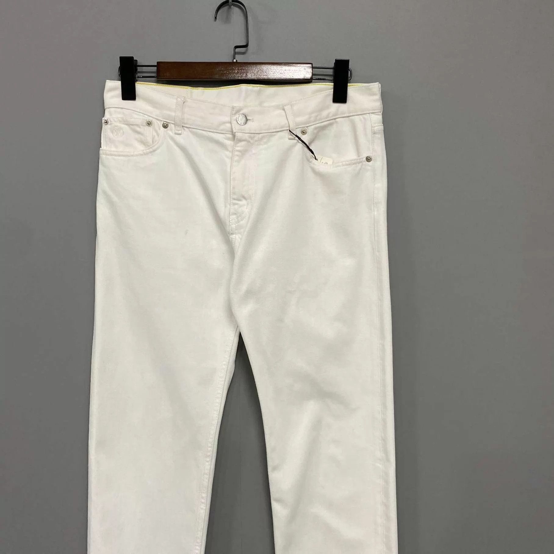 Louis Vuitton White Denim Pants Size 32 Size US 26 / EU 42 - 2 Thumbnail