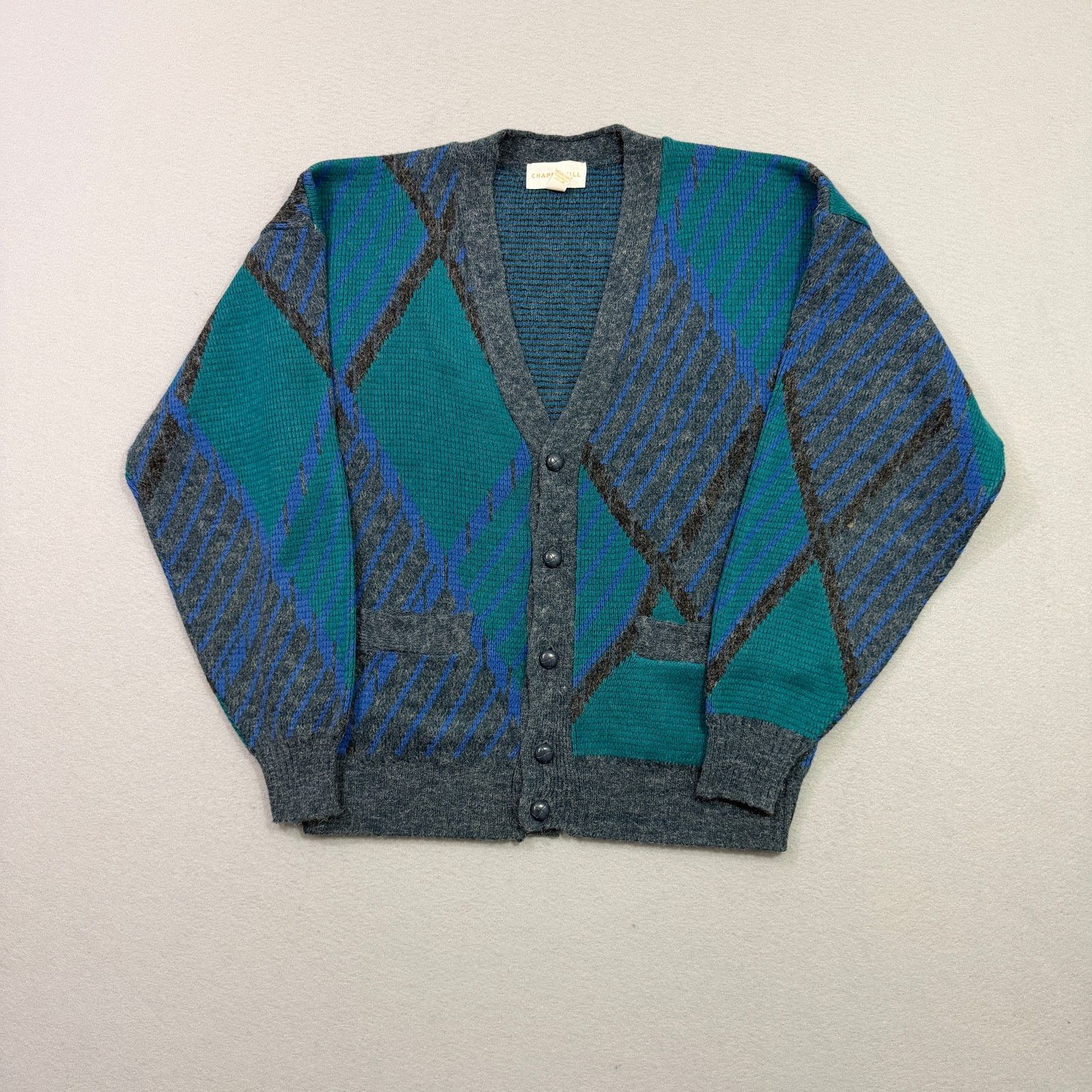 Vintage Vintage Chapel Hill Cardigan Sweater Men's XL Geometric Knit Size US XL / EU 56 / 4 - 1 Thumbnail