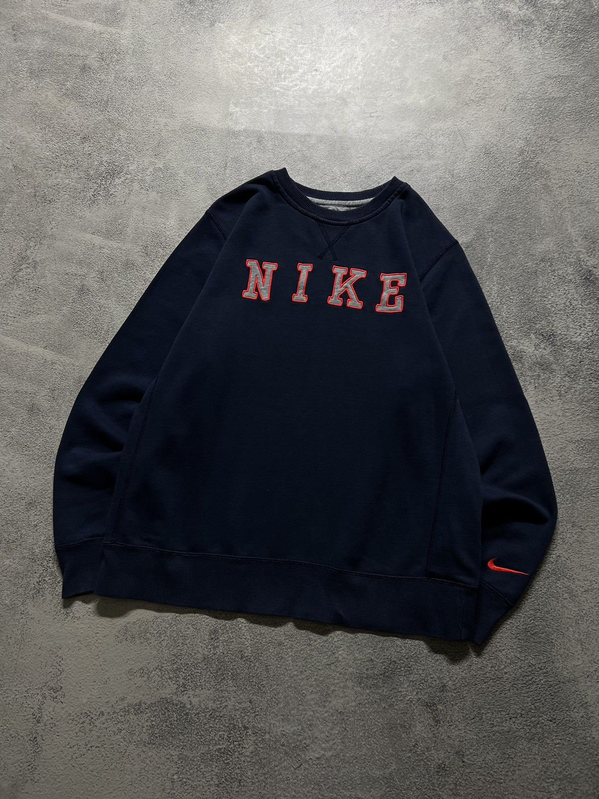 Nike × Vintage Vintage Y2k Nike 💙 Spell Out Big Logo Sweatshirts 00’s Size US XS / EU 42 / 0 - 4 Thumbnail
