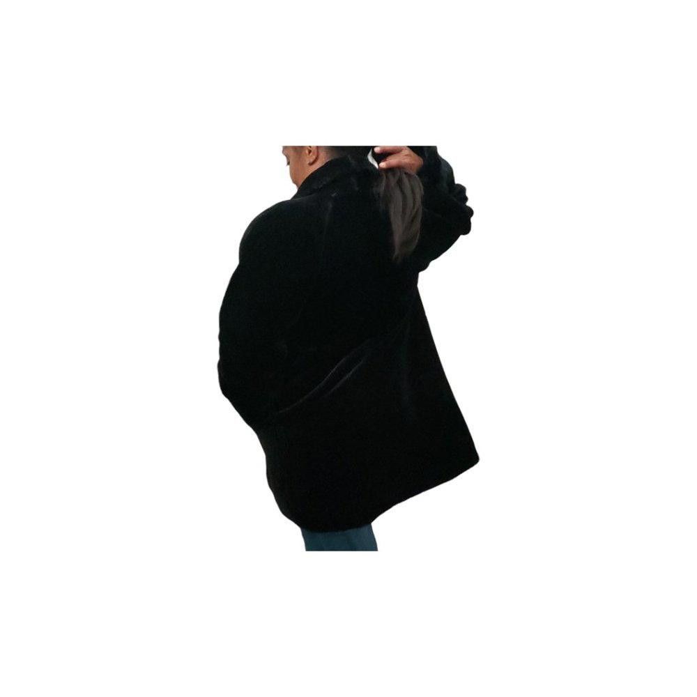 Designer Donny Brook Ladies Vintage Black Faux Fur Coat XS Size XS / US 0-2 / IT 36-38 - 5 Thumbnail