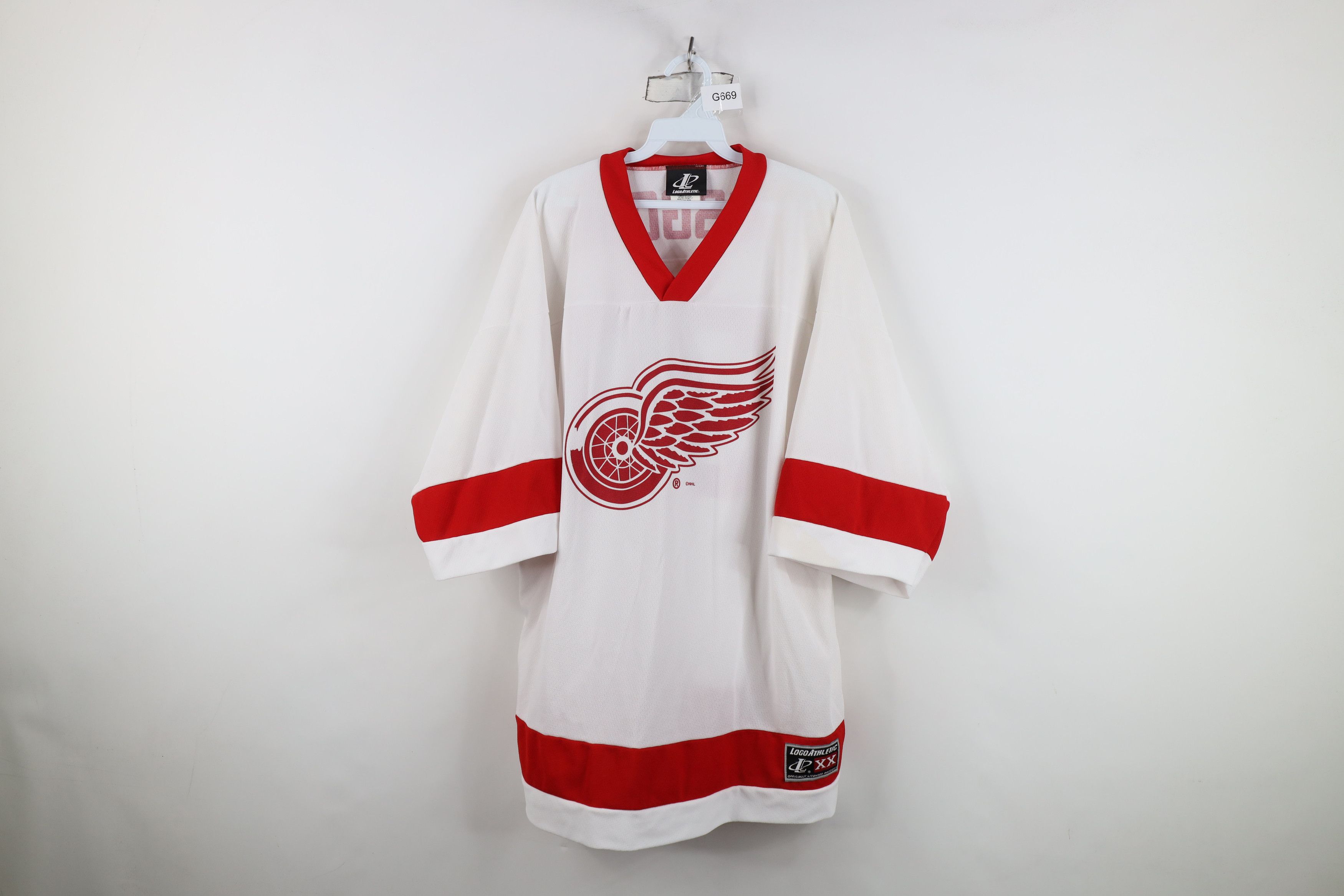 Vintage Vintage 90s Detroit Red Wings Hockey Jersey White #30 USA Size US XXL / EU 58 / 5 - 1 Thumbnail