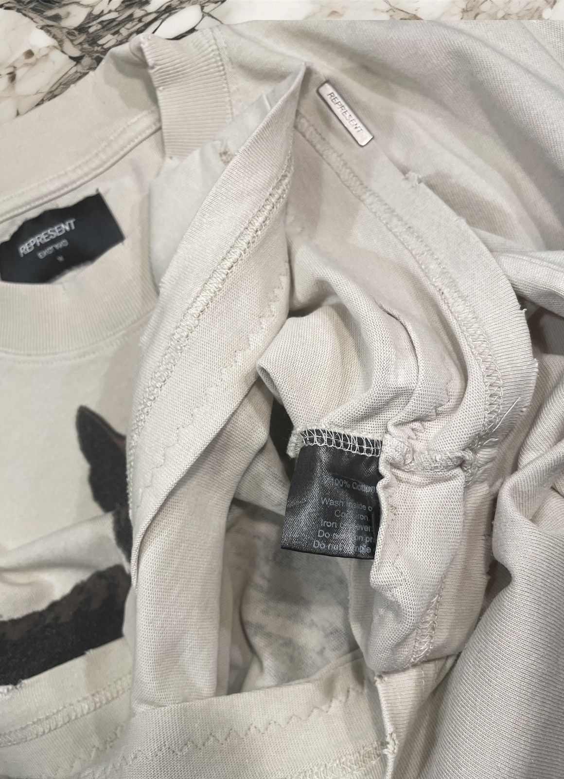 Represent Clo. Represent Medium Terrier Eagle Vintage Beige Tee Size US M / EU 48-50 / 2 - 3 Thumbnail