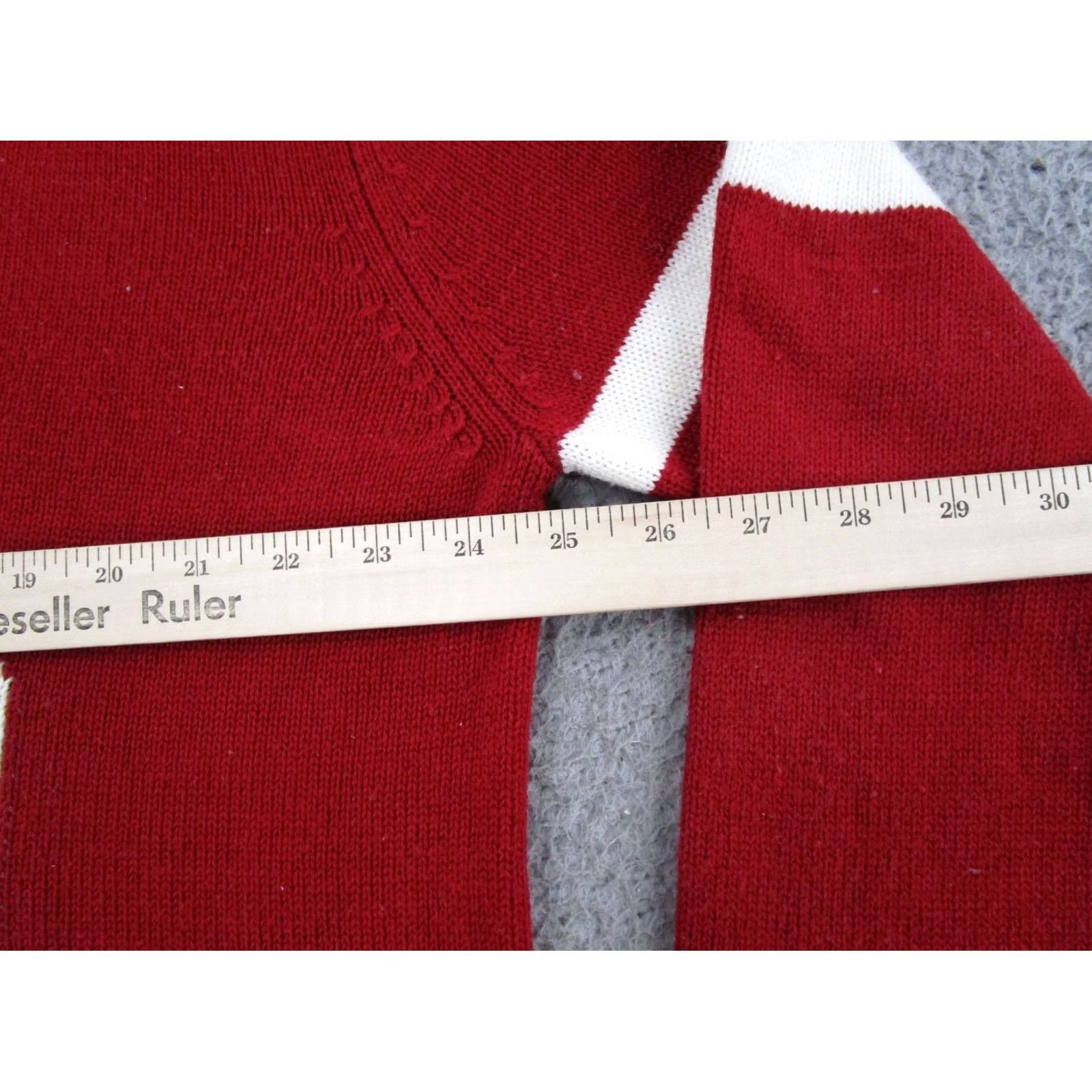 Vintage Varsity Sweater Mens XL Wisconsin Badgers Jonathan Taylor Red Raggs #38 Varsity All American Pullover Decade 0s 80s 90s-based Size US XL / EU 56 / 4 - 5 Thumbnail