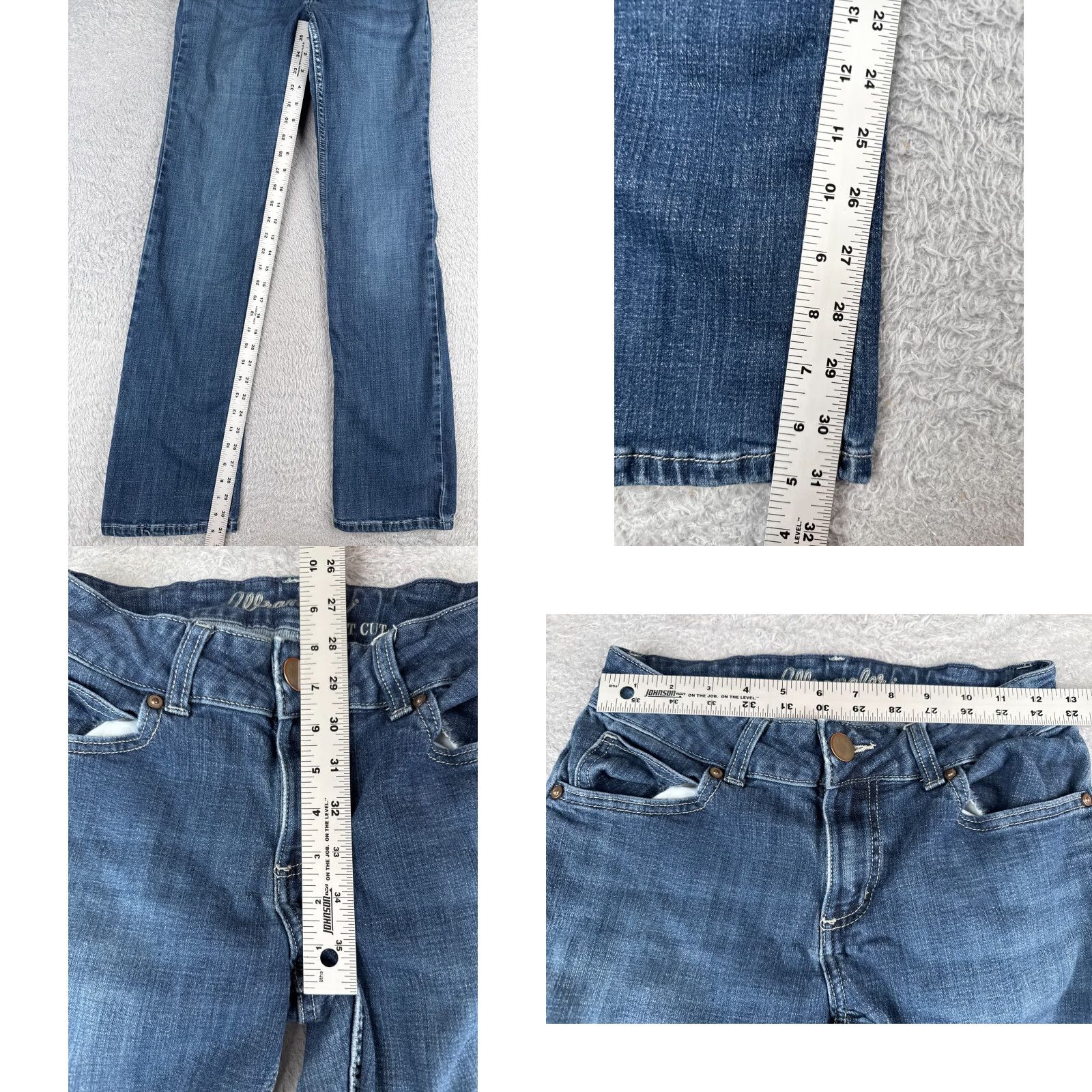 Wrangler Wrangler Jeans Juniors Bootcut 26x34 Low Rise Denim Blue Cotton Blend Women's Size 26" / US 2 / IT 38 - 8 Thumbnail