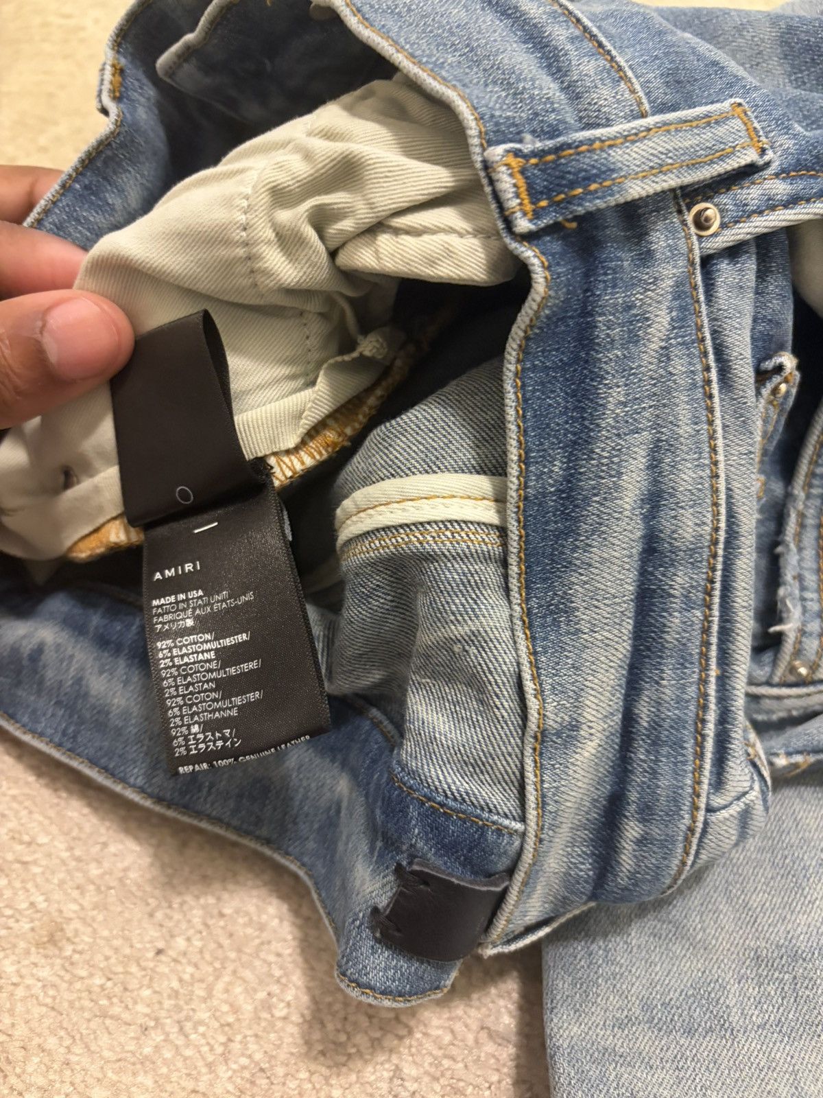 Amiri Amiri Jeans Mx1 PlayBoy Blue Size US 34 / EU 50 - 4 Thumbnail