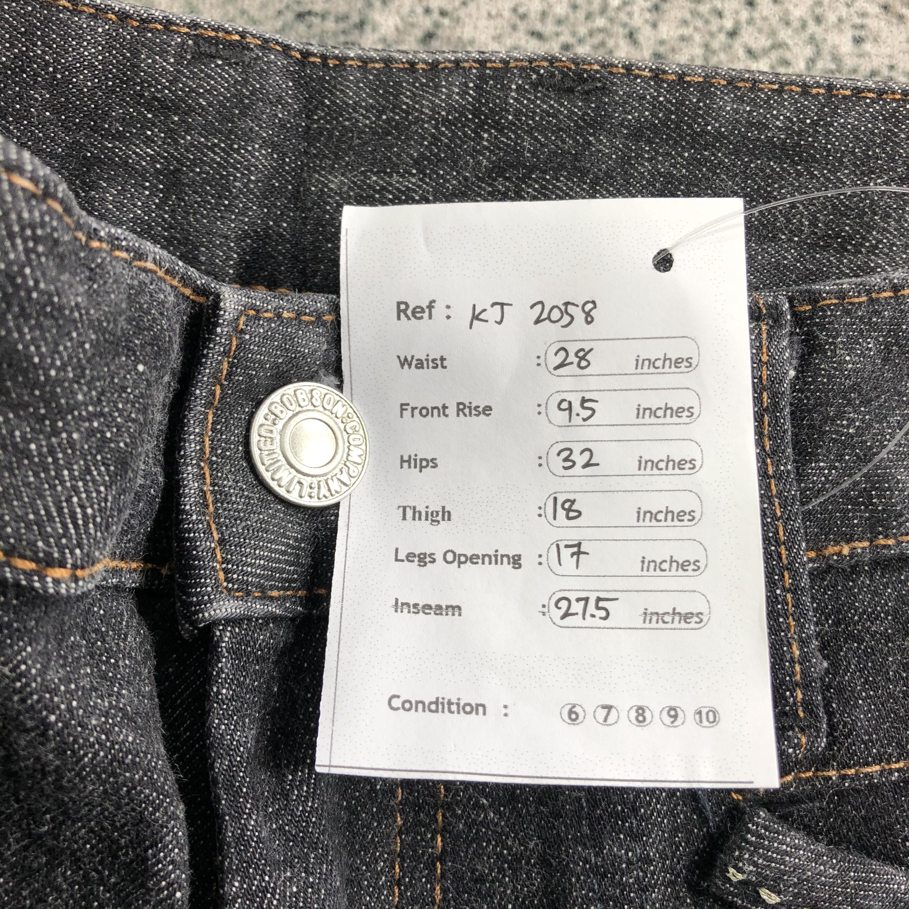 Japanese Brand Vintage Bobson Jeans Flare Denim KJ2058 Size US 28 / EU 44 - 9 Thumbnail