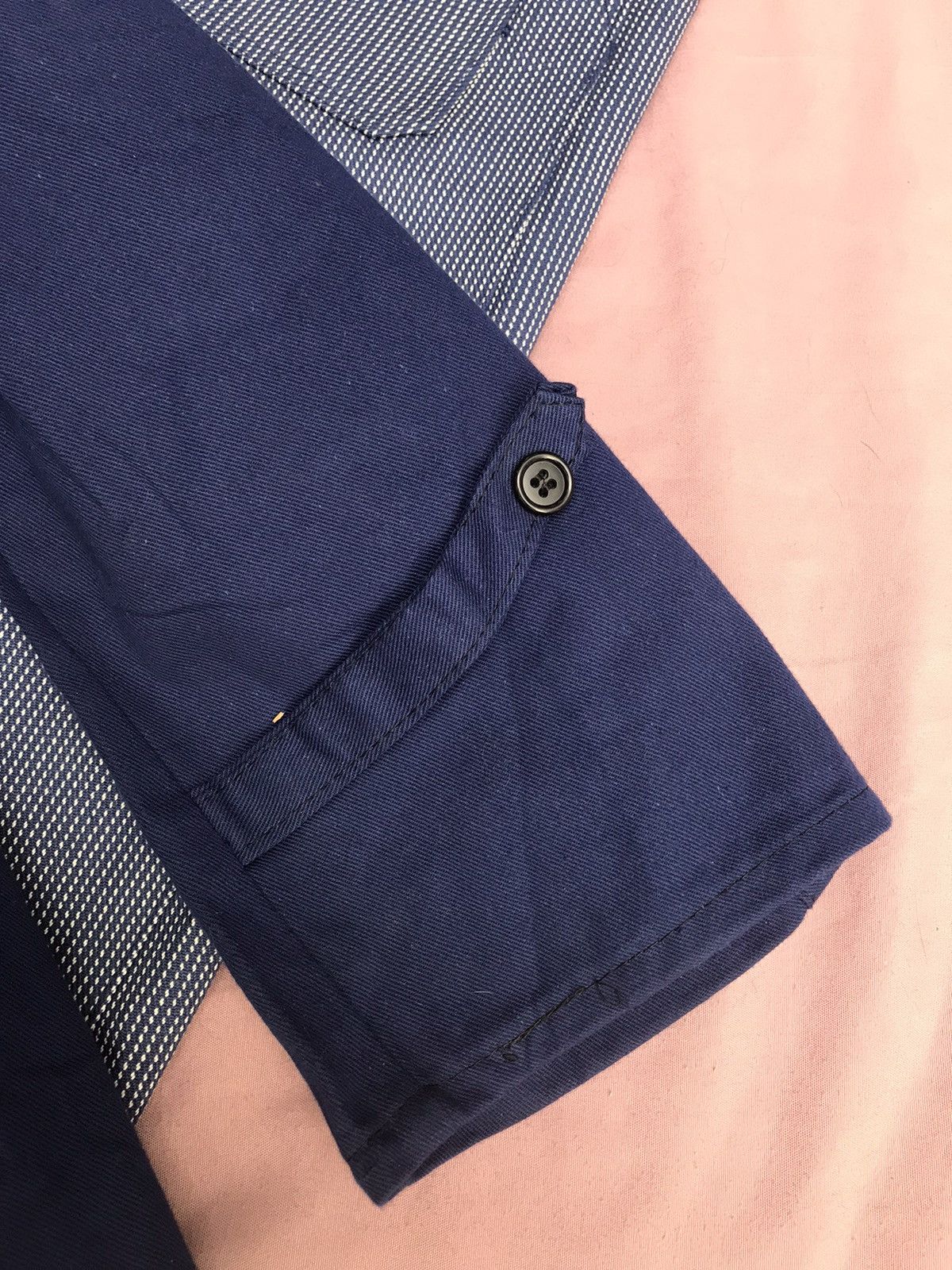 Self Edge × Vintage SELVEDGE NWT CANVAS CHORE JACKET NAVY BLUE Size US L / EU 52-54 / 3 - 8 Thumbnail