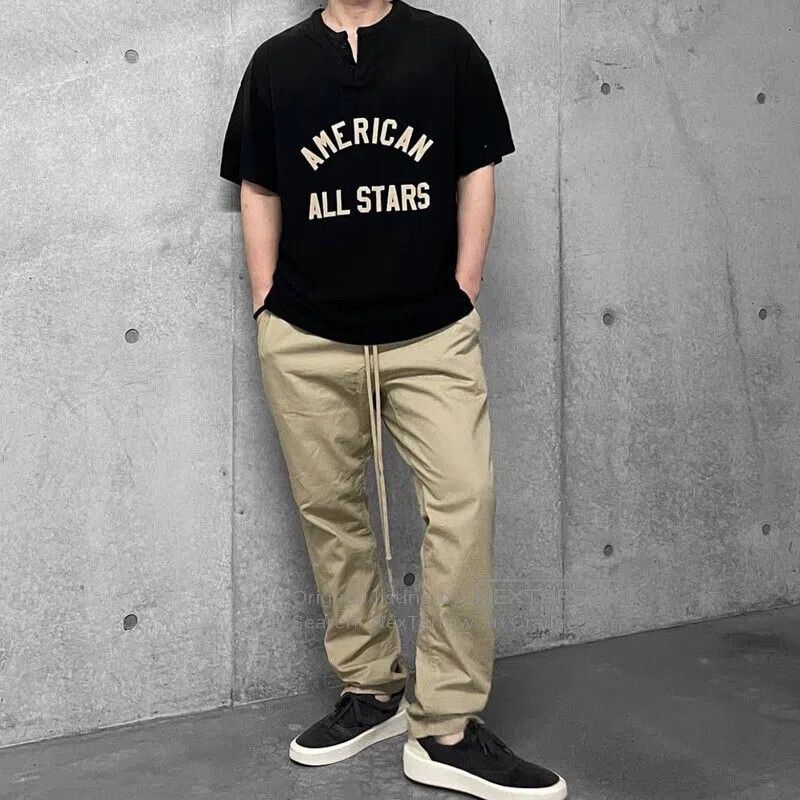 Fear of God FEAR OF GOD Distressed Henley Neck Short Sleeve Size US L / EU 52-54 / 3 - 5 Thumbnail