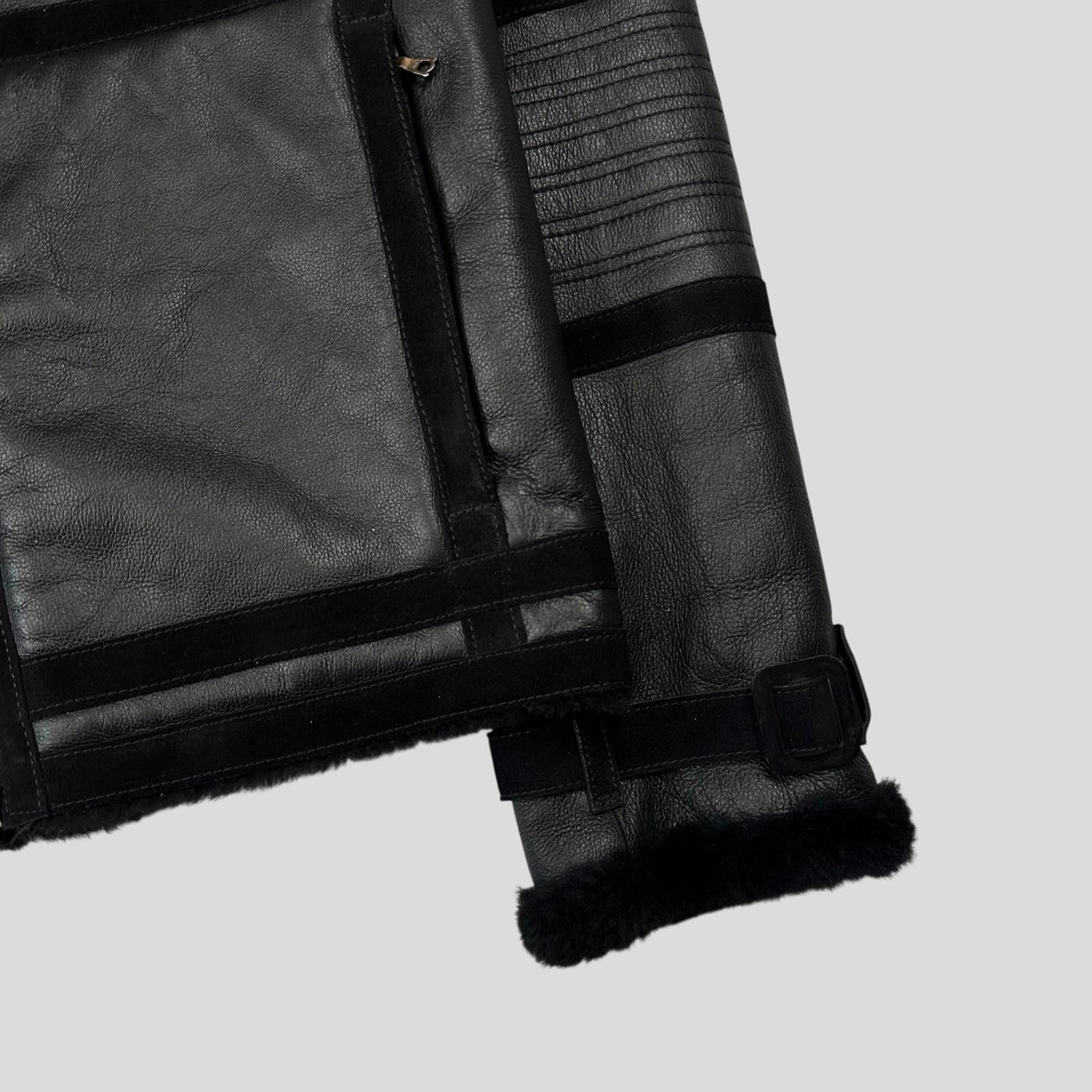 Neil Barrett Neil Barrett Leather Lamb Shearling Asymetric Biker Jacket S Size US S / EU 44-46 / 1 - 8 Thumbnail