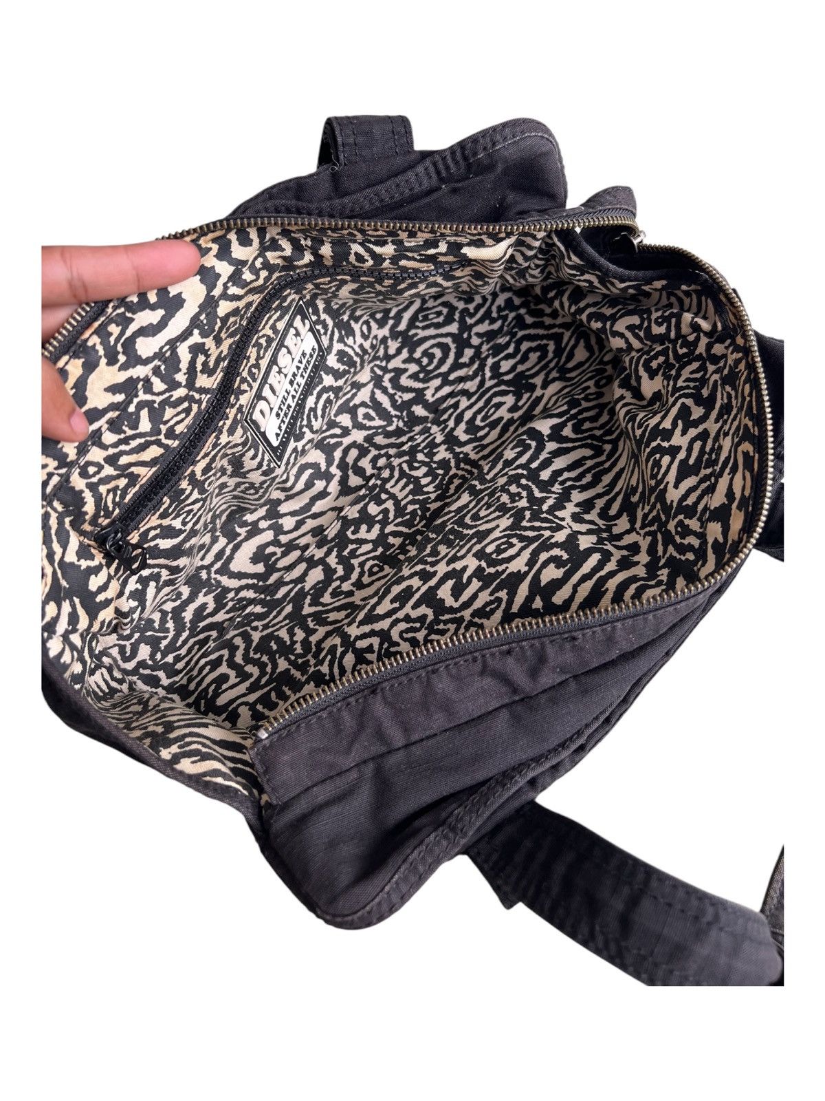 Diesel Black Gold Archive 2000s Y2K Diesel Mini Black Boston Hand Carry Bag Size ONE SIZE - 6 Thumbnail