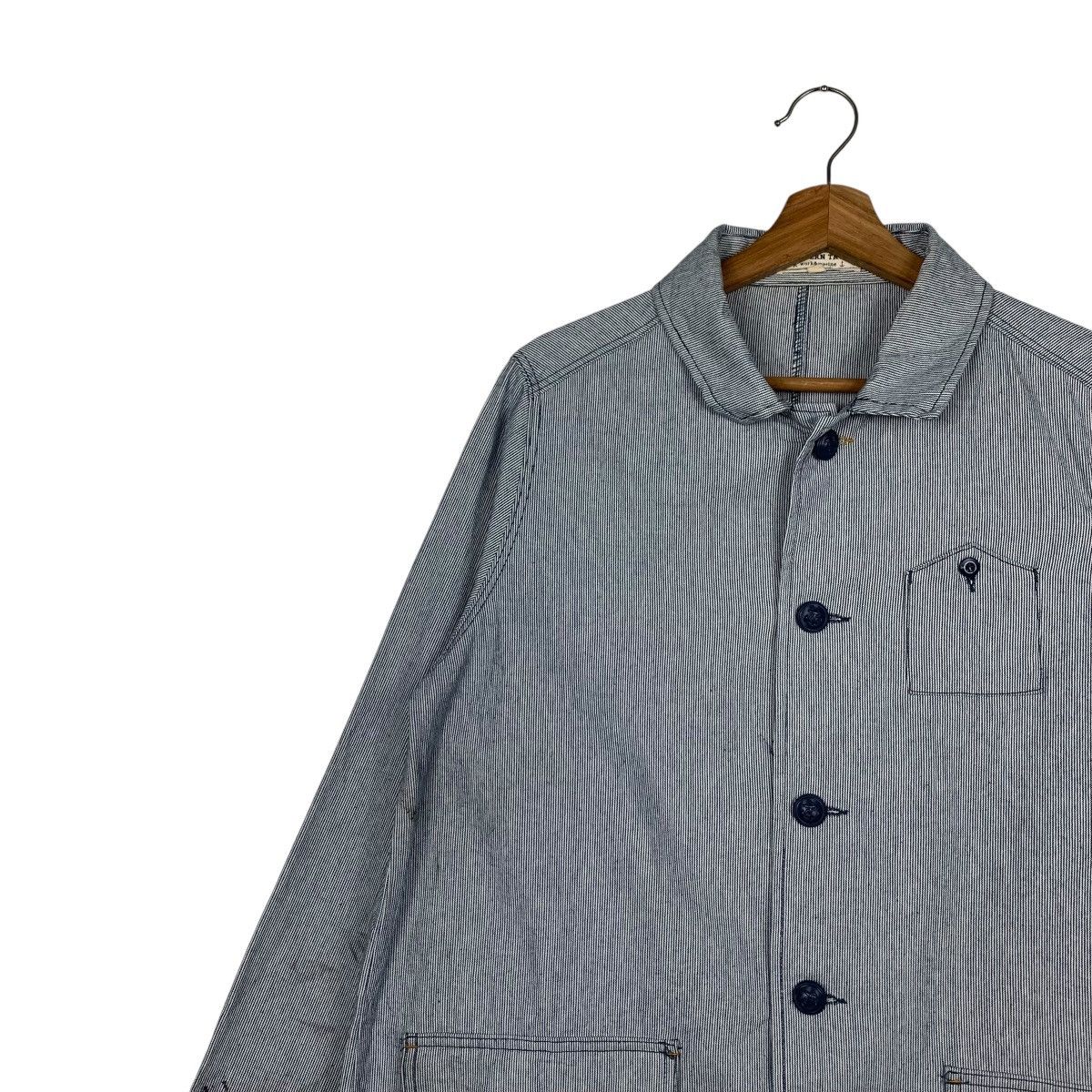 Japanese Brand NORTHERN TRUCK Work&Marine Hickory Striped Jacket #2102-C92 Size US L / EU 52-54 / 3 - 4 Thumbnail
