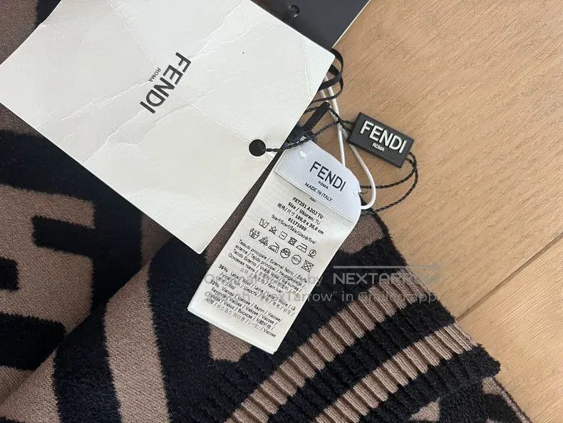 Fendi Fendi size 190*35cm Classic dark brown wool scarf Size ONE SIZE - 6 Thumbnail