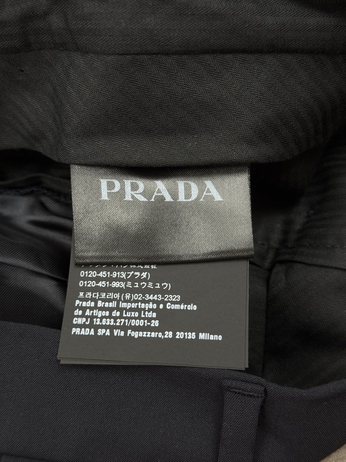 Prada $1100 NWT PRADA BLUE WOOL PANTS PRADA LOGO Size US 30 / EU 46 - 7 Thumbnail